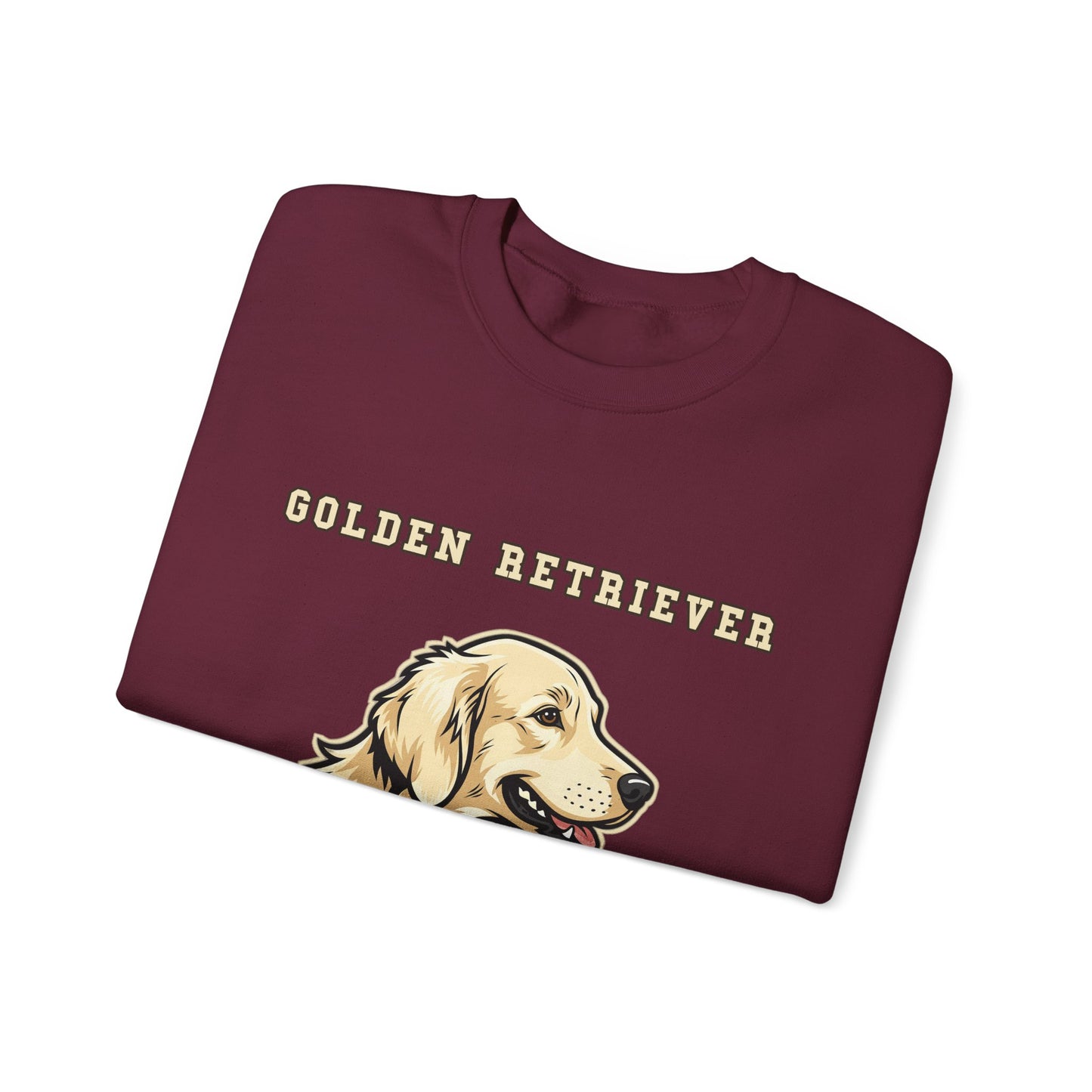 English Cream Golden Retriever Sweatshirt, Cream Golden Crewneck in Platinum Cream