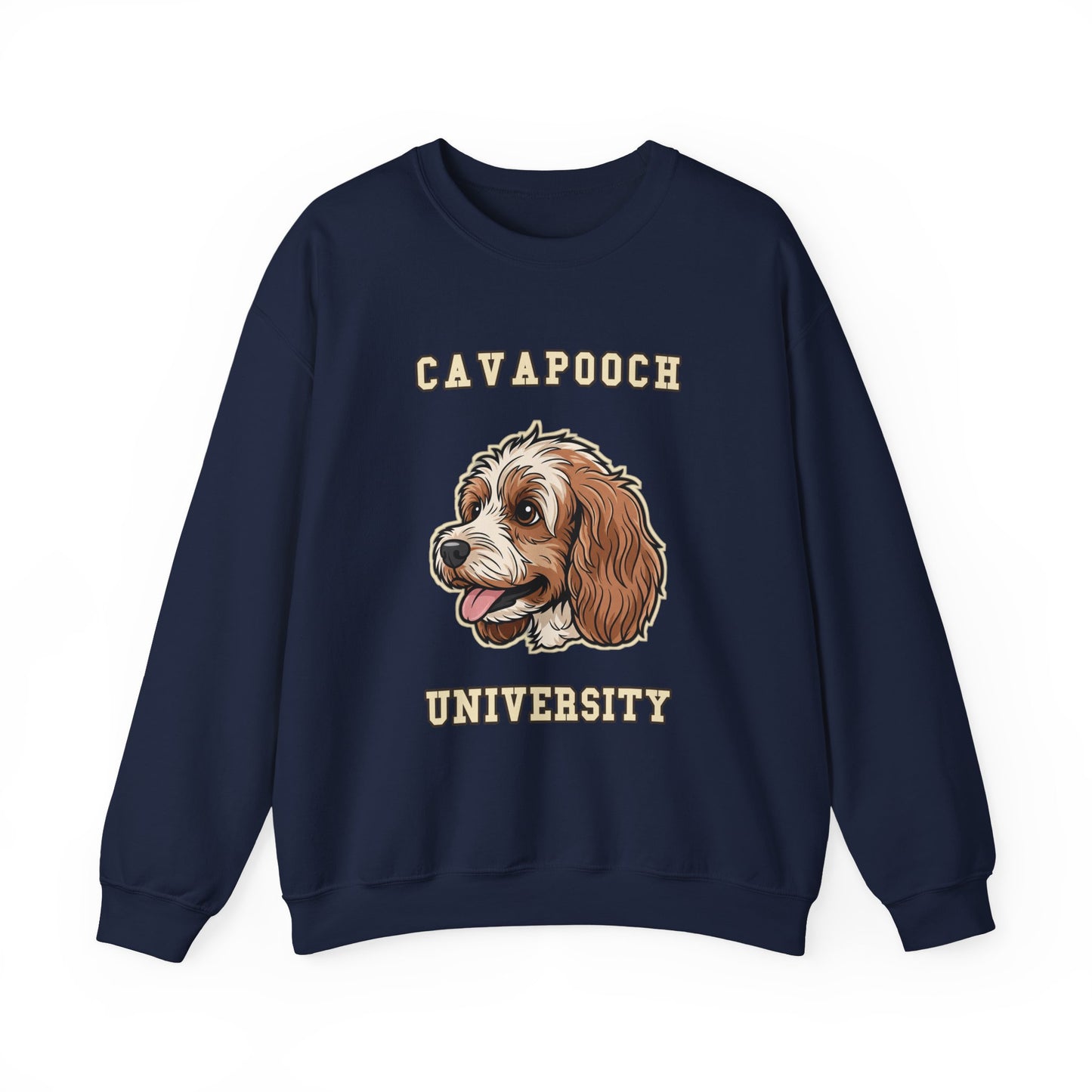 Cavapoo Gift Sweatshirt, Cavoodle Crewneck in Soft Wavy Coat