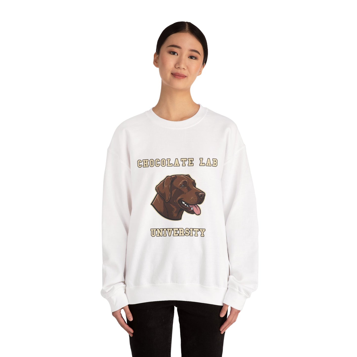 Chocolate Labrador Sweatshirt, Chocolate Lab Dog Mom Crewneck, Funny Retriever Gift, Rich Chocolate Brown Dog Shirt, Dog Lover Top