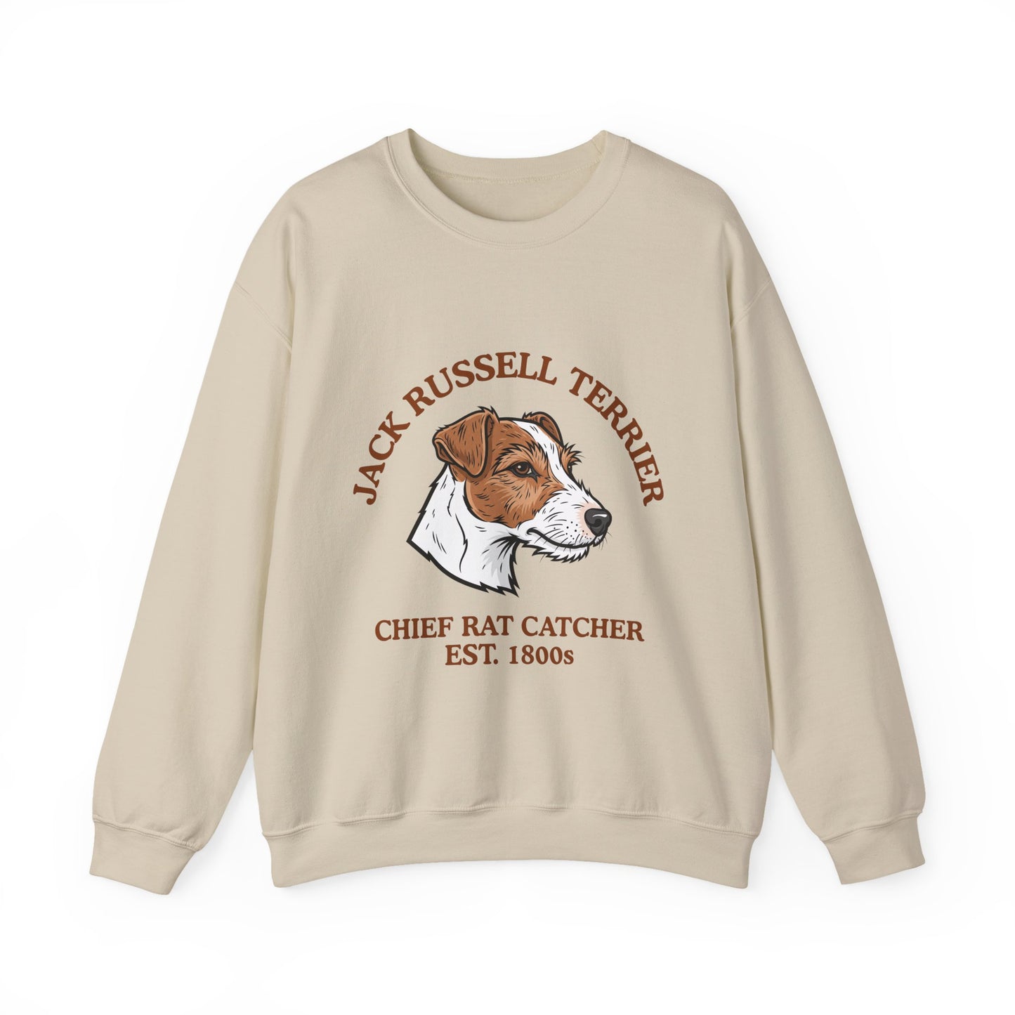 Funny Jack Russell Terrier Sweatshirt, JRT Mom Gift, Chief Rat Catcher Shirt, Parson Russell Crewneck, Vintage Farm Dog, Mens Dog Dad