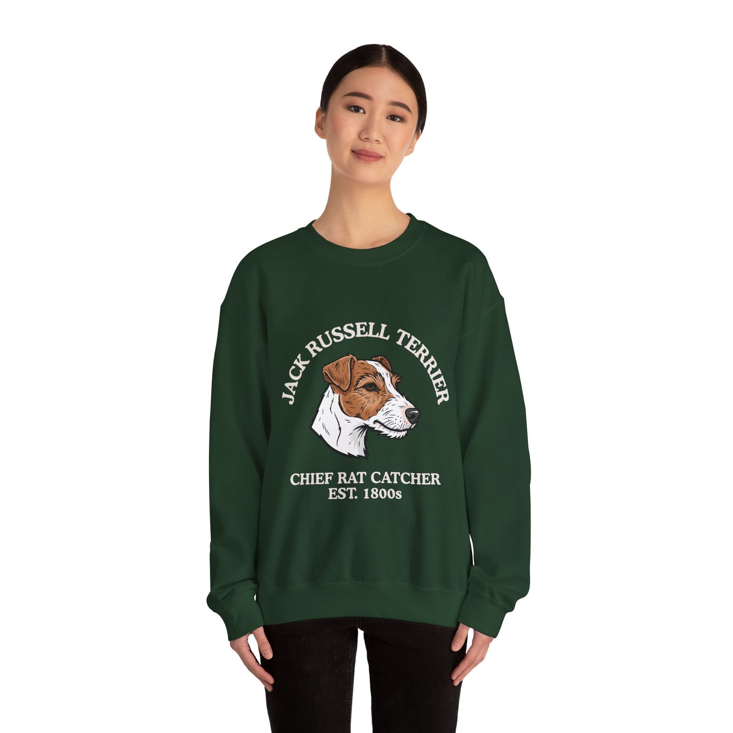 Funny Jack Russell Terrier Sweatshirt, JRT Mom Gift, Chief Rat Catcher Shirt, Parson Russell Crewneck, Vintage Farm Dog, Mens Dog Dad