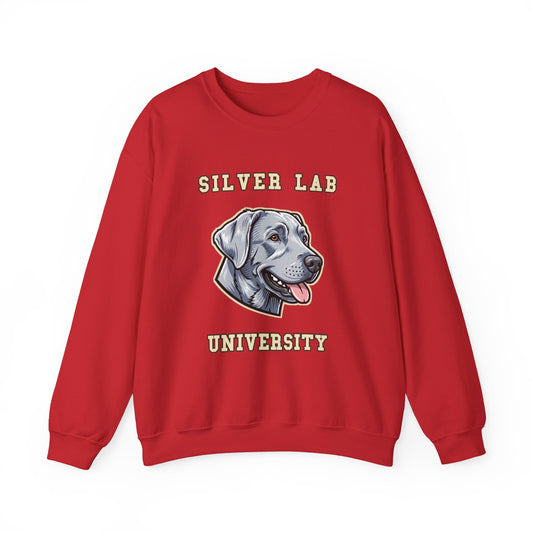 Silver Labrador Sweatshirt, Silver Lab Crewneck in Dilute Charcoal Silver