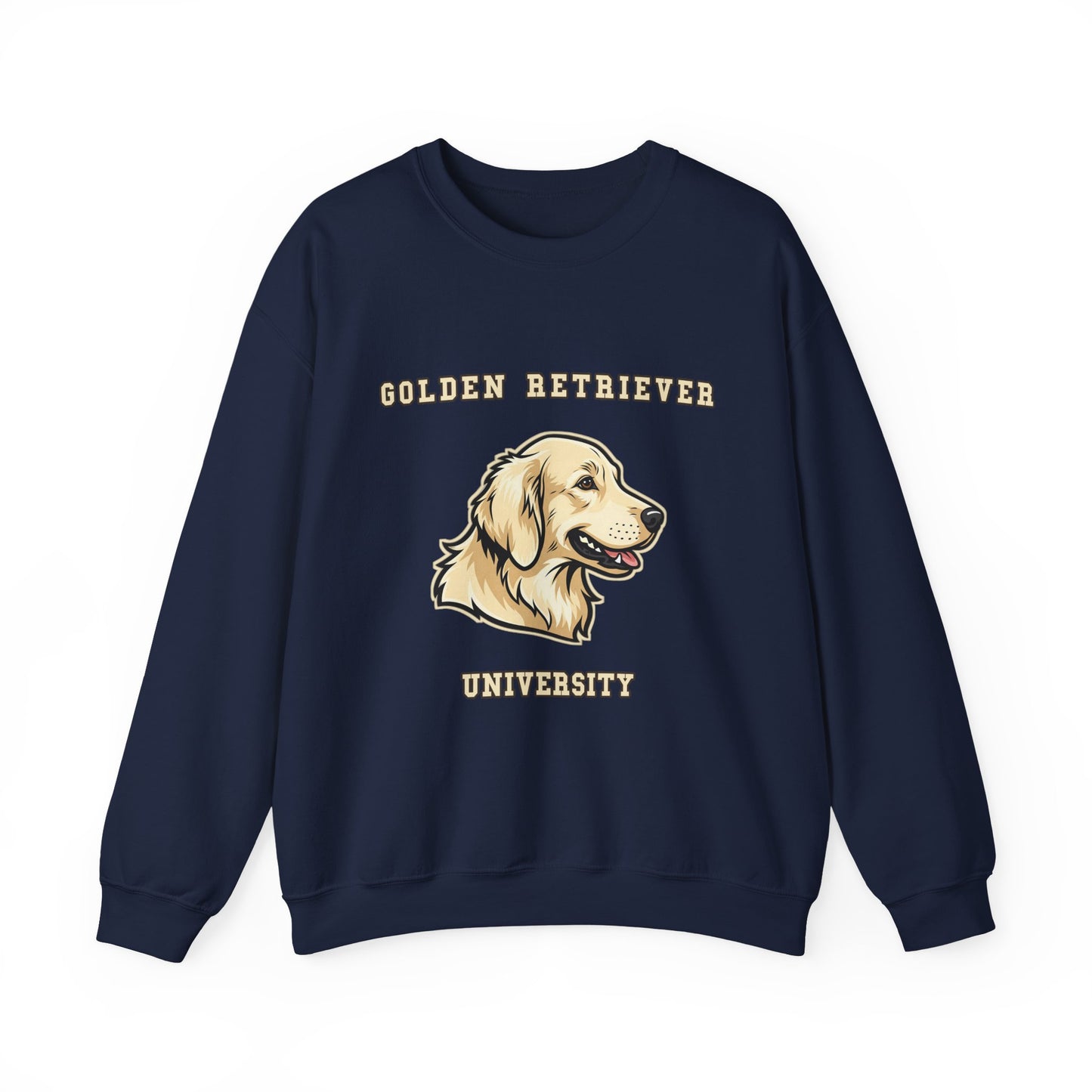 English Cream Golden Retriever Sweatshirt, Cream Golden Crewneck in Platinum Cream