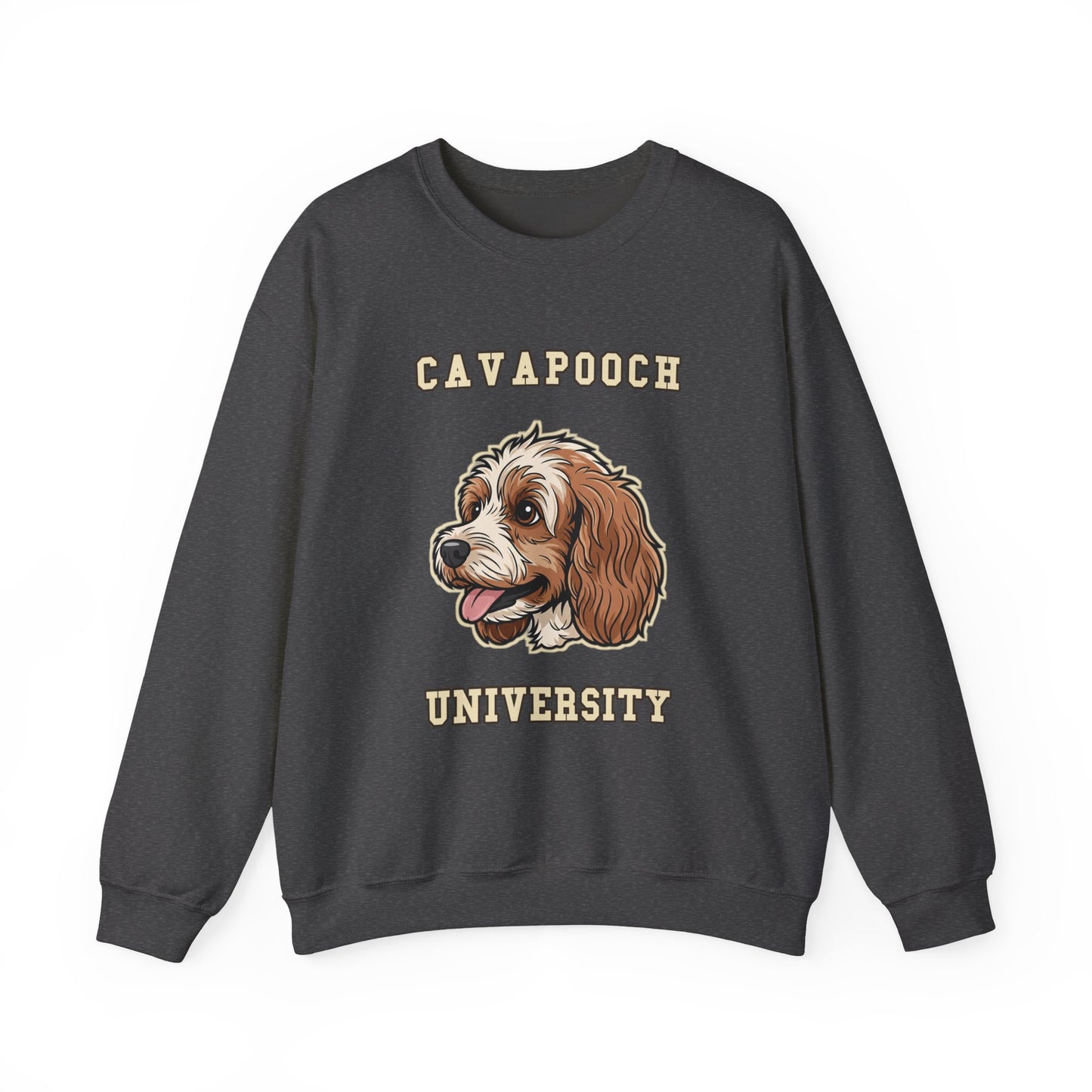 Cavapoo Gift Sweatshirt, Cavoodle Crewneck in Soft Wavy Coat