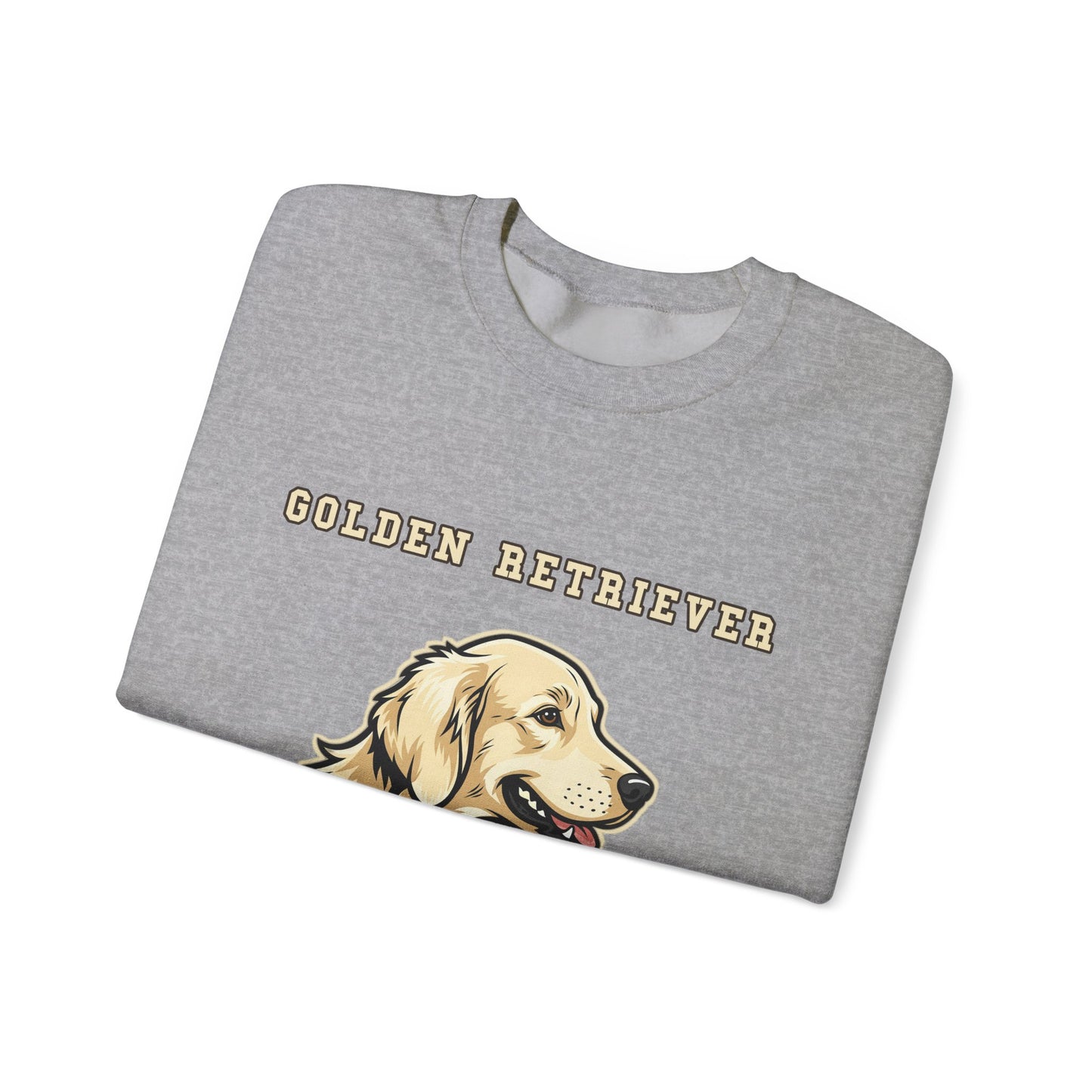 English Cream Golden Retriever Sweatshirt, Cream Golden Crewneck in Platinum Cream