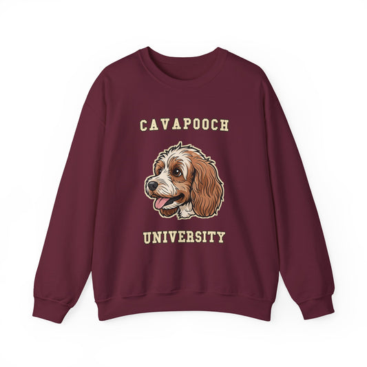 Cavapoo Gift Sweatshirt, Cavoodle Crewneck in Soft Wavy Coat