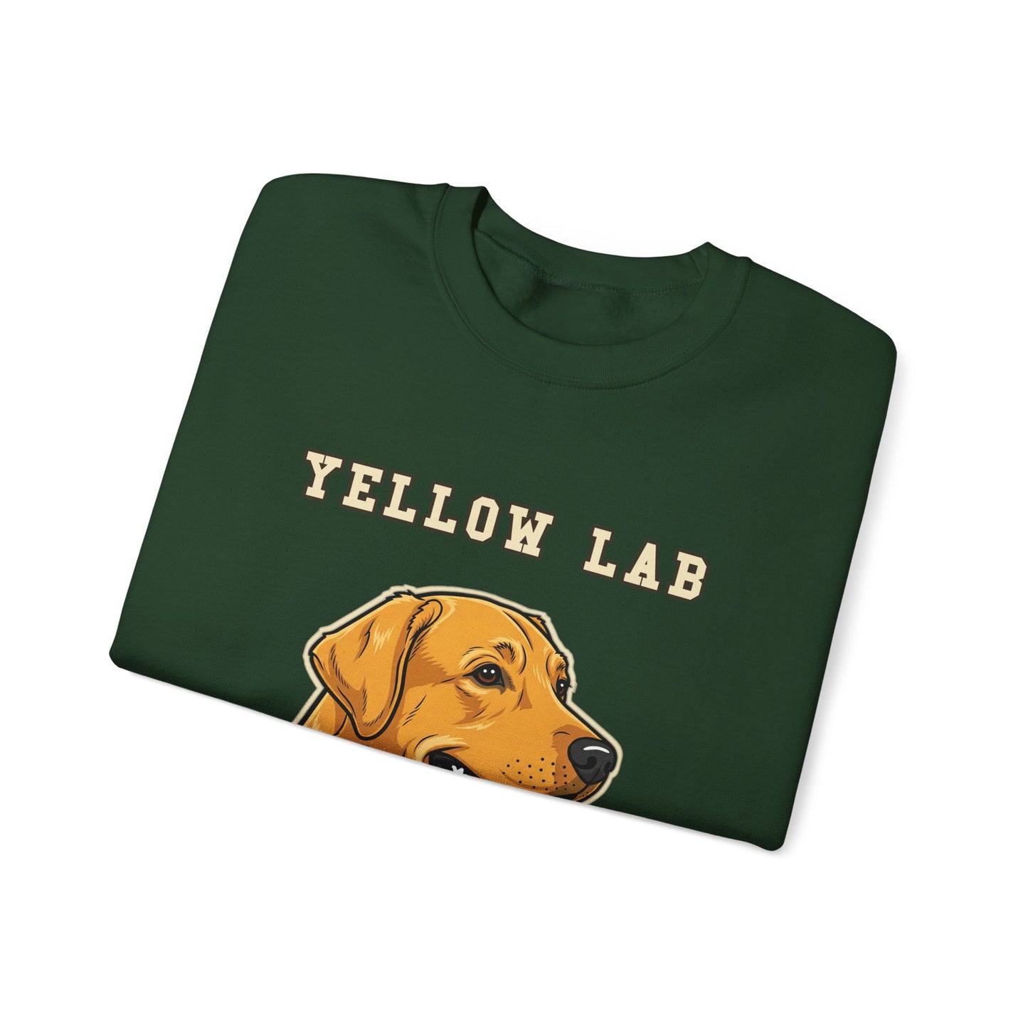 Labrador Sweatshirt, Yellow Lab Crewneck in Golden Yellow