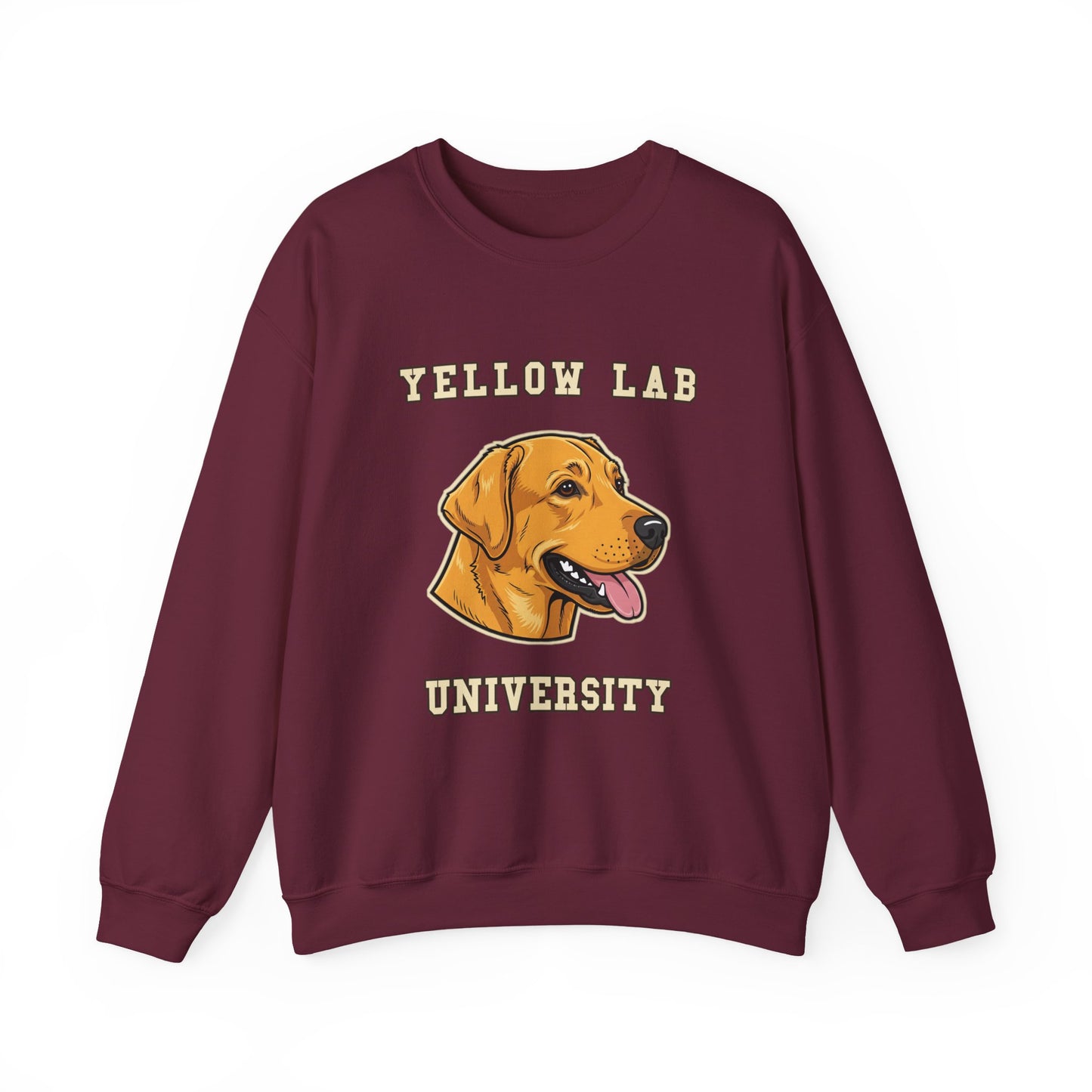 Labrador Sweatshirt, Yellow Lab Crewneck in Golden Yellow