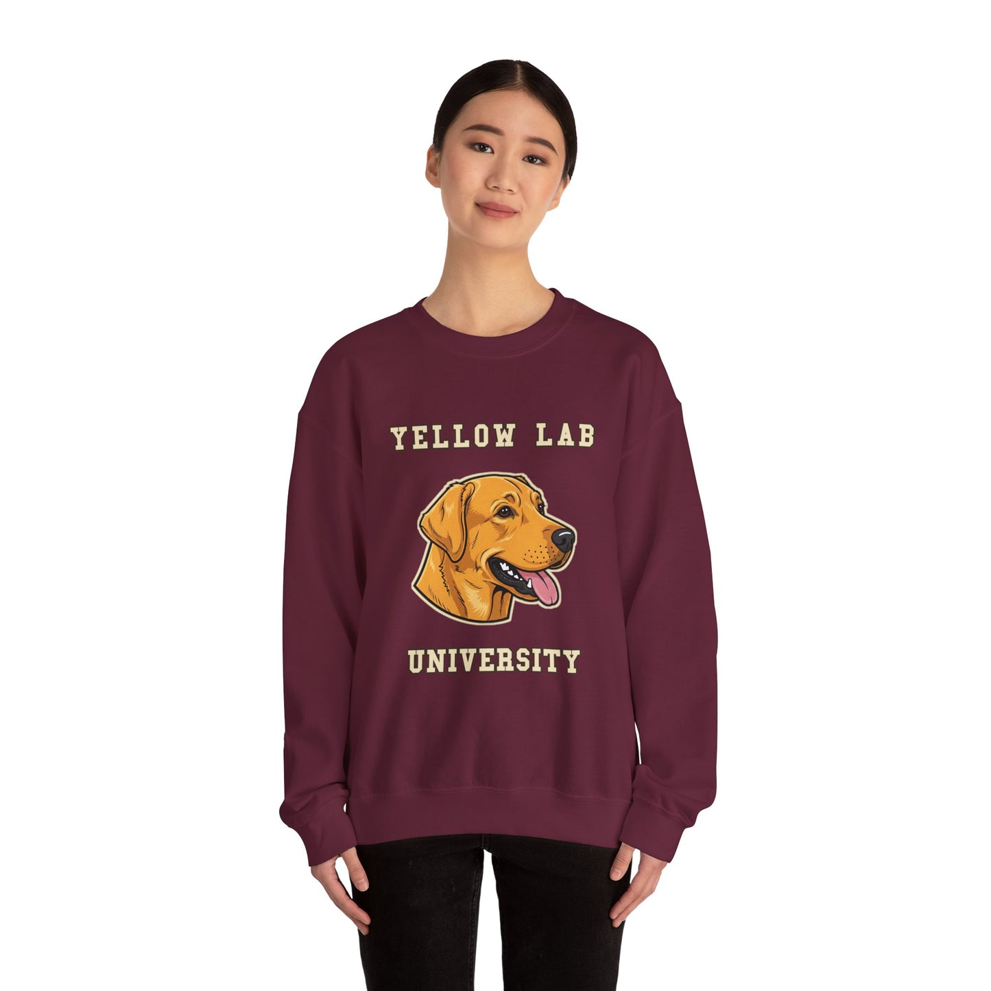 Labrador Sweatshirt, Yellow Lab Crewneck in Golden Yellow