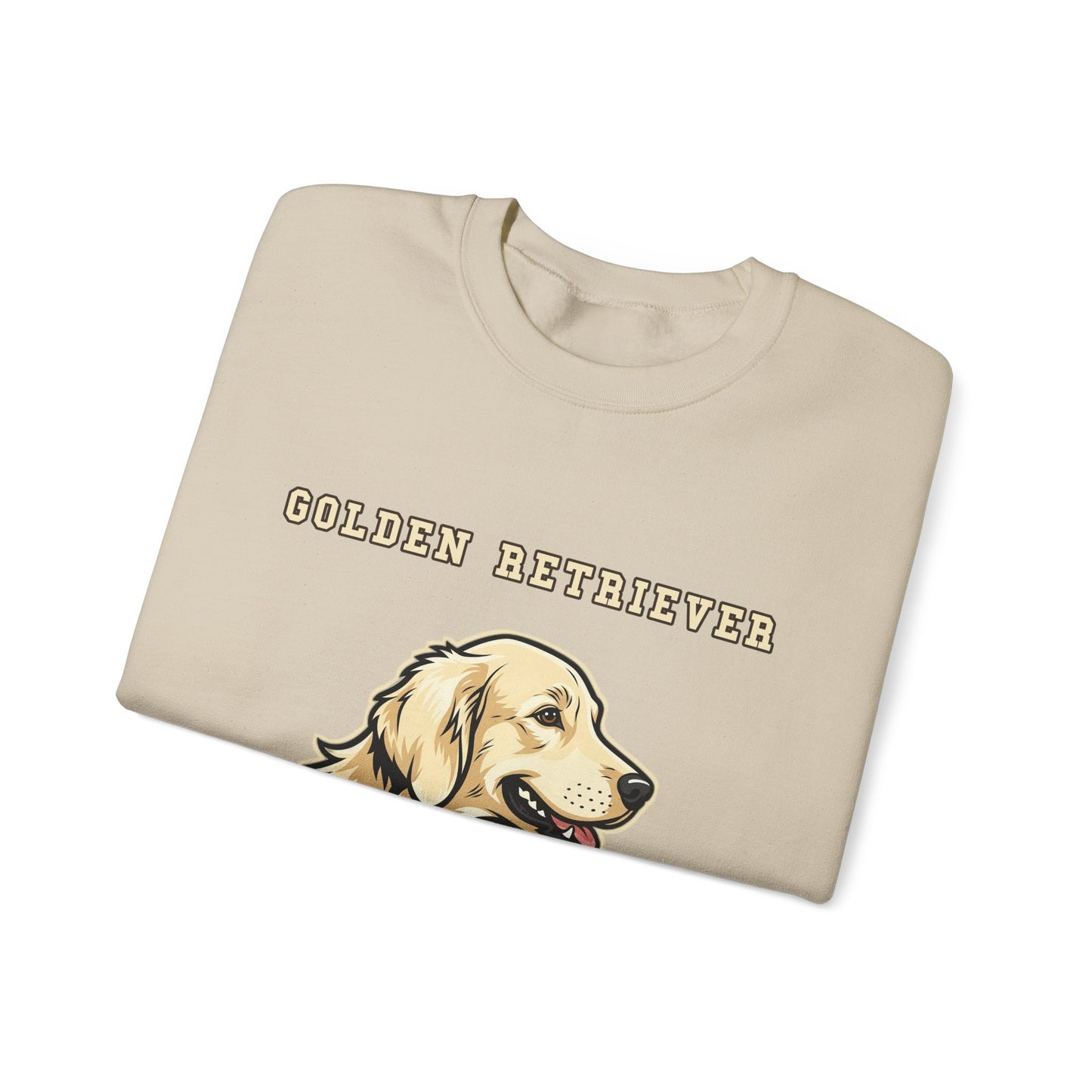 English Cream Golden Retriever Sweatshirt, Cream Golden Crewneck in Platinum Cream