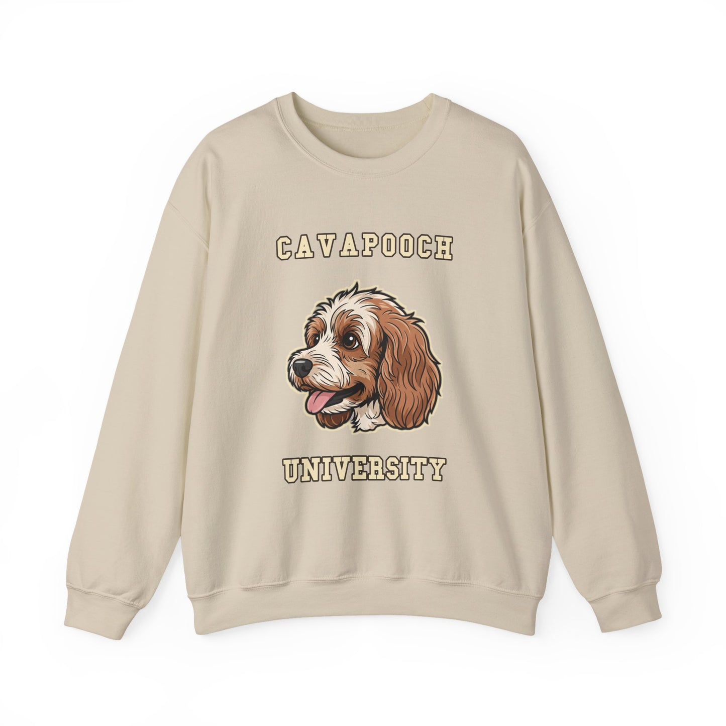 Cavapoo Gift Sweatshirt, Cavoodle Crewneck in Soft Wavy Coat