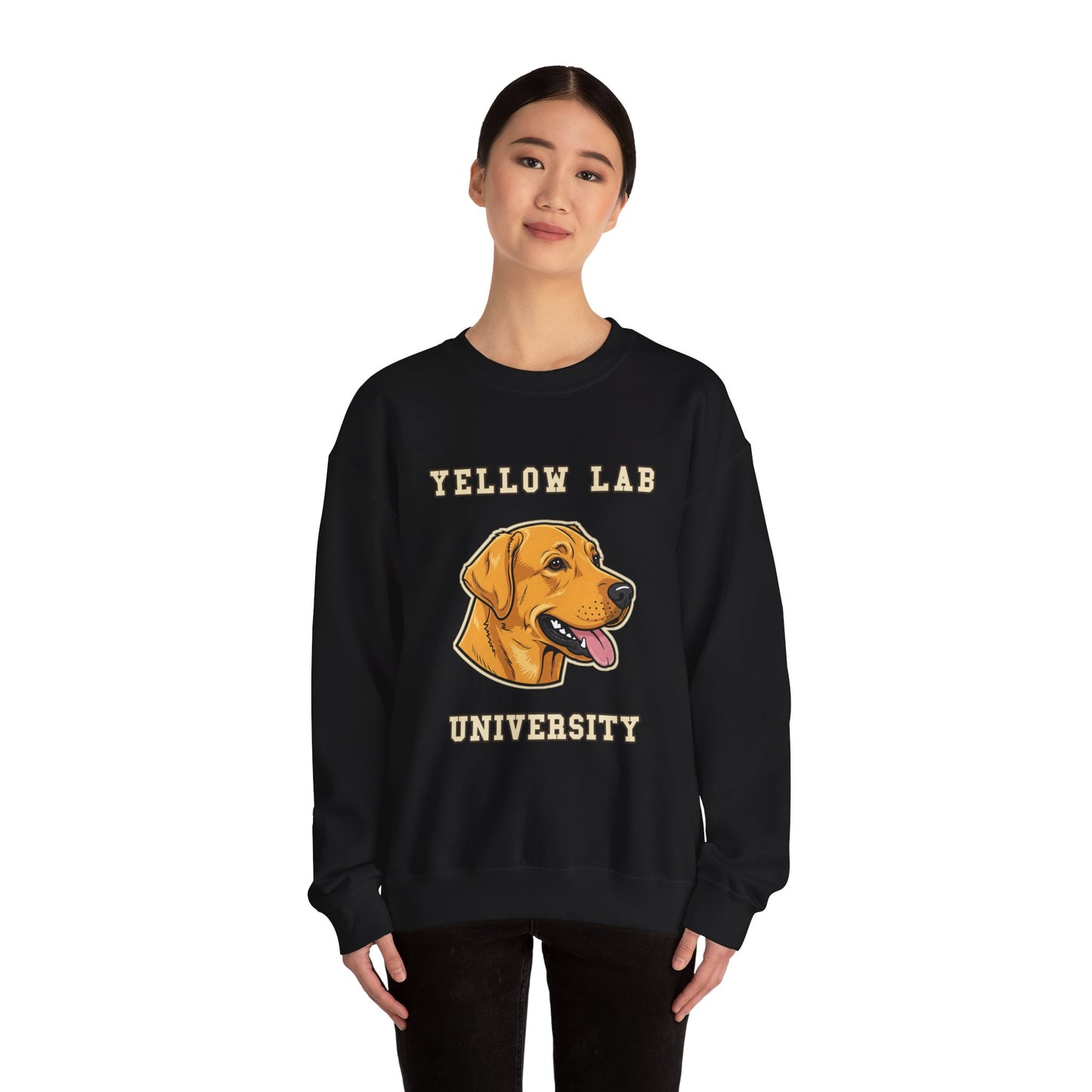 Labrador Sweatshirt, Yellow Lab Crewneck in Golden Yellow