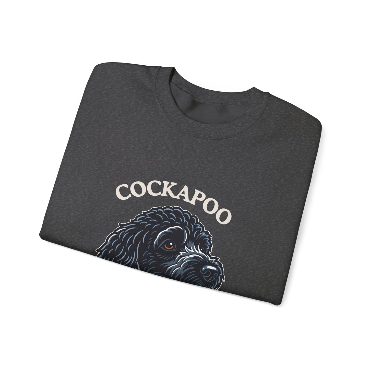 Black Cockapoo Chief Happiness Officer Sweatshirt, Dog Lover Crewneck, Cute Cockapoo Gift for Pet Parents
