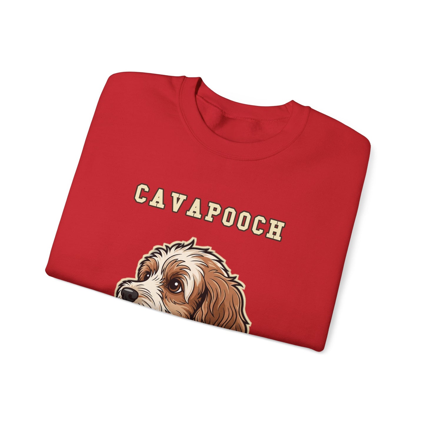 Cavapoo Gift Sweatshirt, Cavoodle Crewneck in Soft Wavy Coat