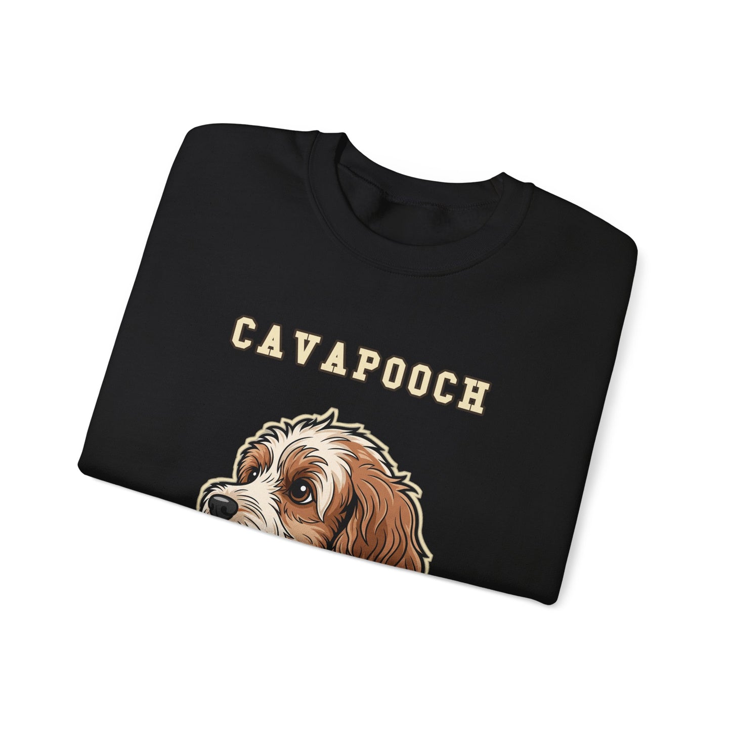 Cavapoo Gift Sweatshirt, Cavoodle Crewneck in Soft Wavy Coat
