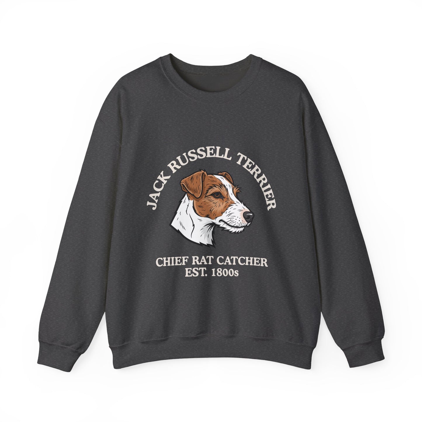 Funny Jack Russell Terrier Sweatshirt, JRT Mom Gift, Chief Rat Catcher Shirt, Parson Russell Crewneck, Vintage Farm Dog, Mens Dog Dad