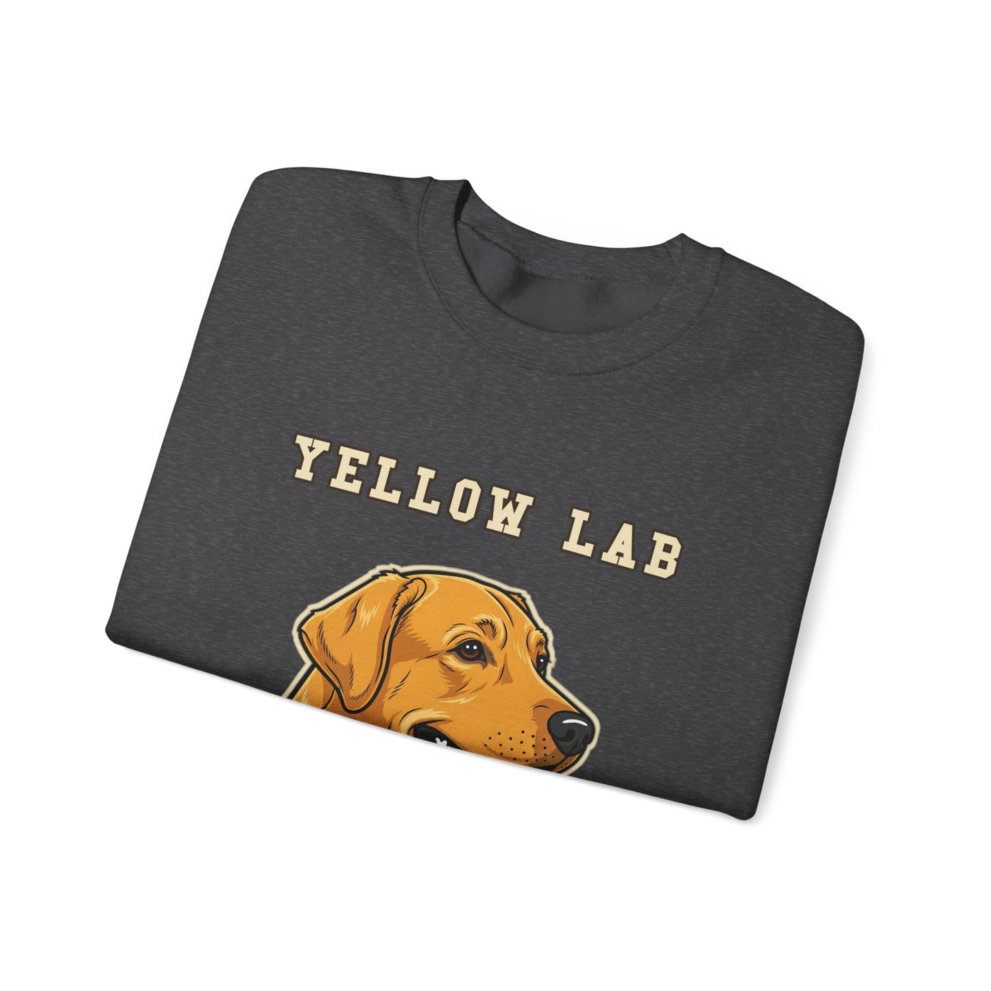 Labrador Sweatshirt, Yellow Lab Crewneck in Golden Yellow