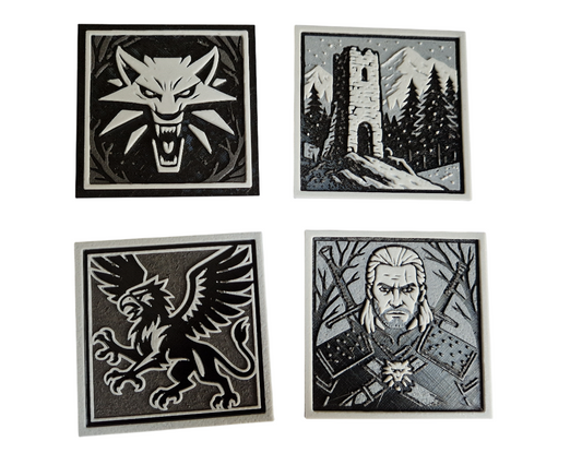 Witcher-Inspired Fridge Magnet Set of 4