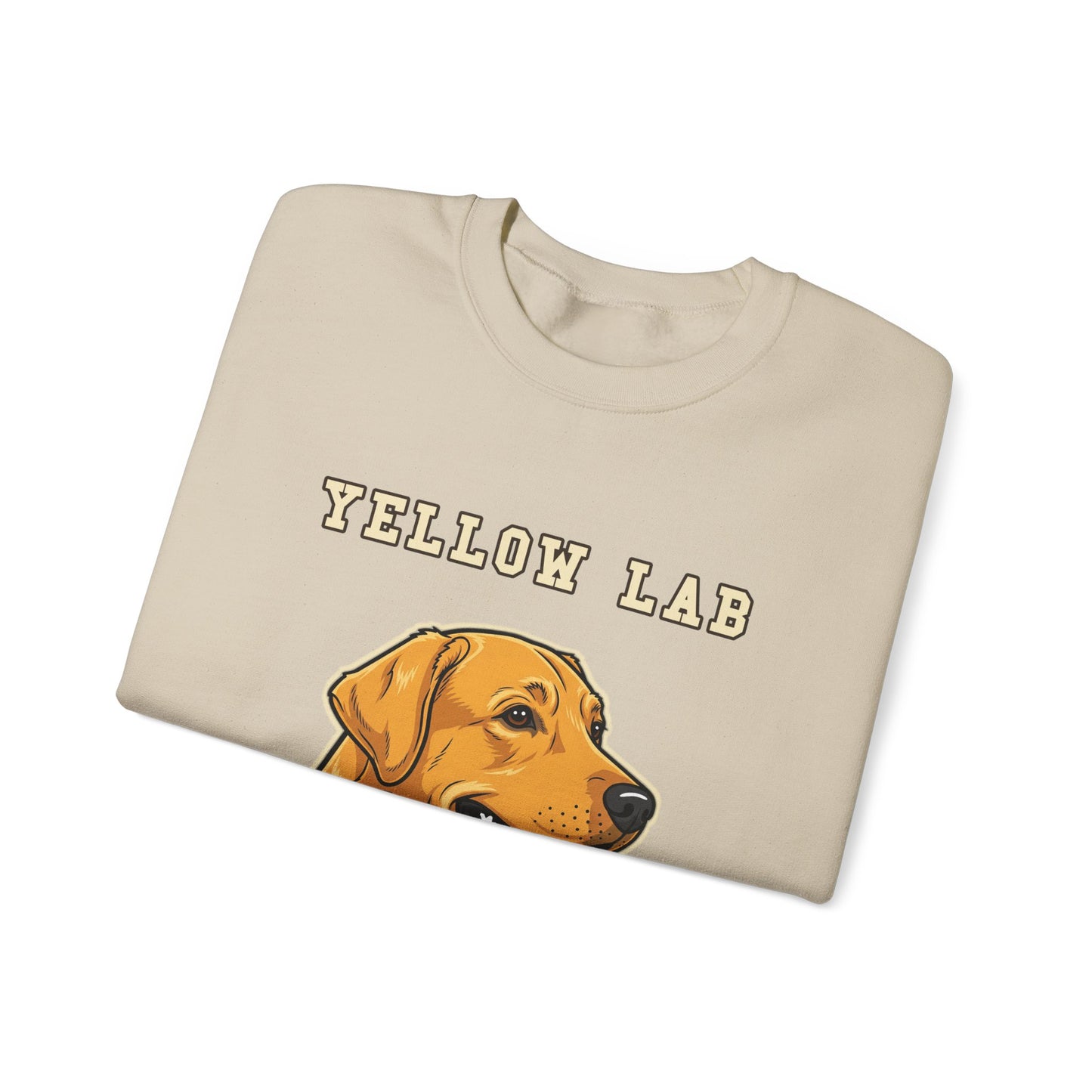 Labrador Sweatshirt, Yellow Lab Crewneck in Golden Yellow