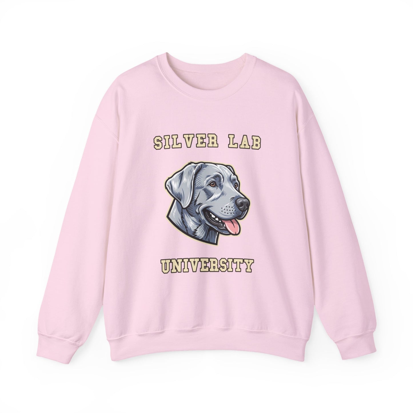 Silver Labrador Sweatshirt, Silver Lab Crewneck in Dilute Charcoal Silver