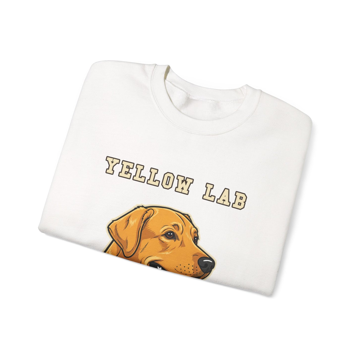 Labrador Sweatshirt, Yellow Lab Crewneck in Golden Yellow