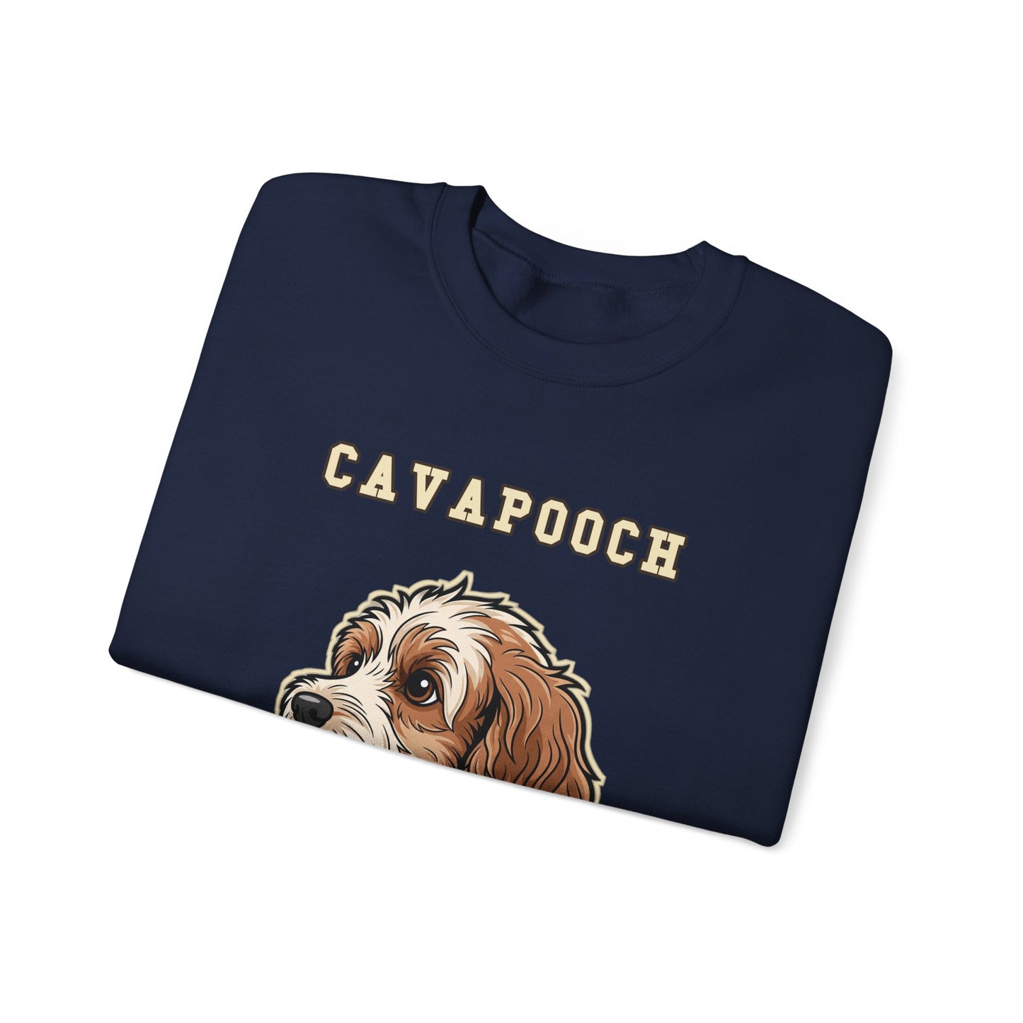Cavapoo Gift Sweatshirt, Cavoodle Crewneck in Soft Wavy Coat