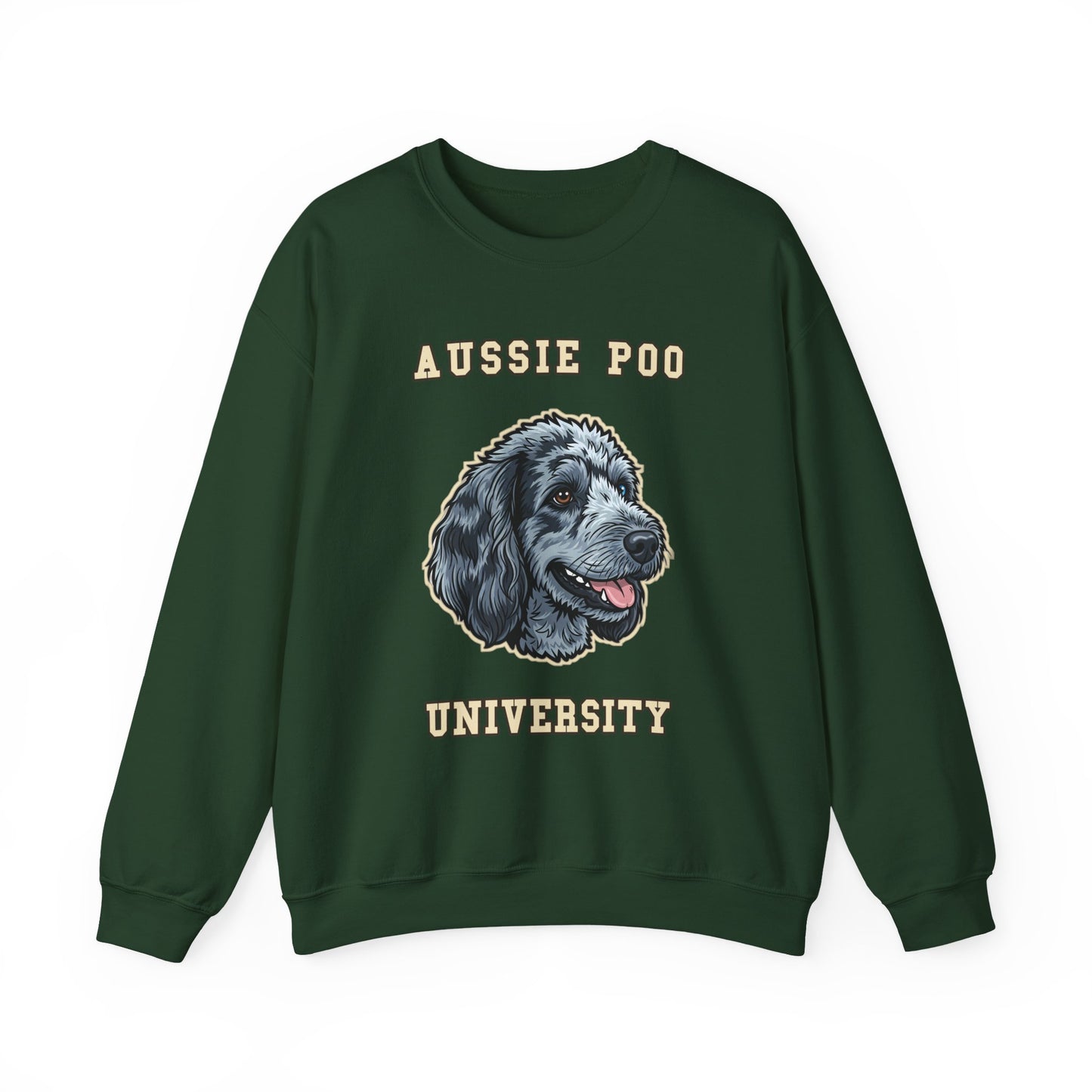 Aussiedoodle Sweatshirt, Aussie Poo Crewneck in Merle Pattern