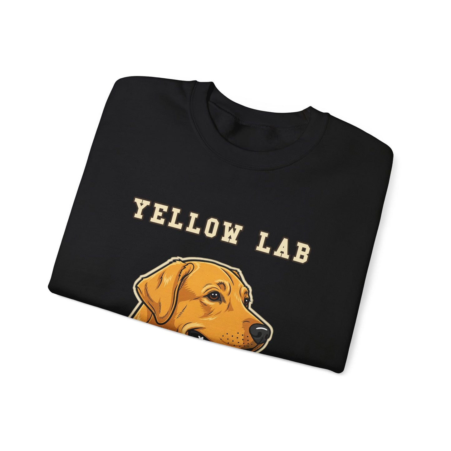 Labrador Sweatshirt, Yellow Lab Crewneck in Golden Yellow