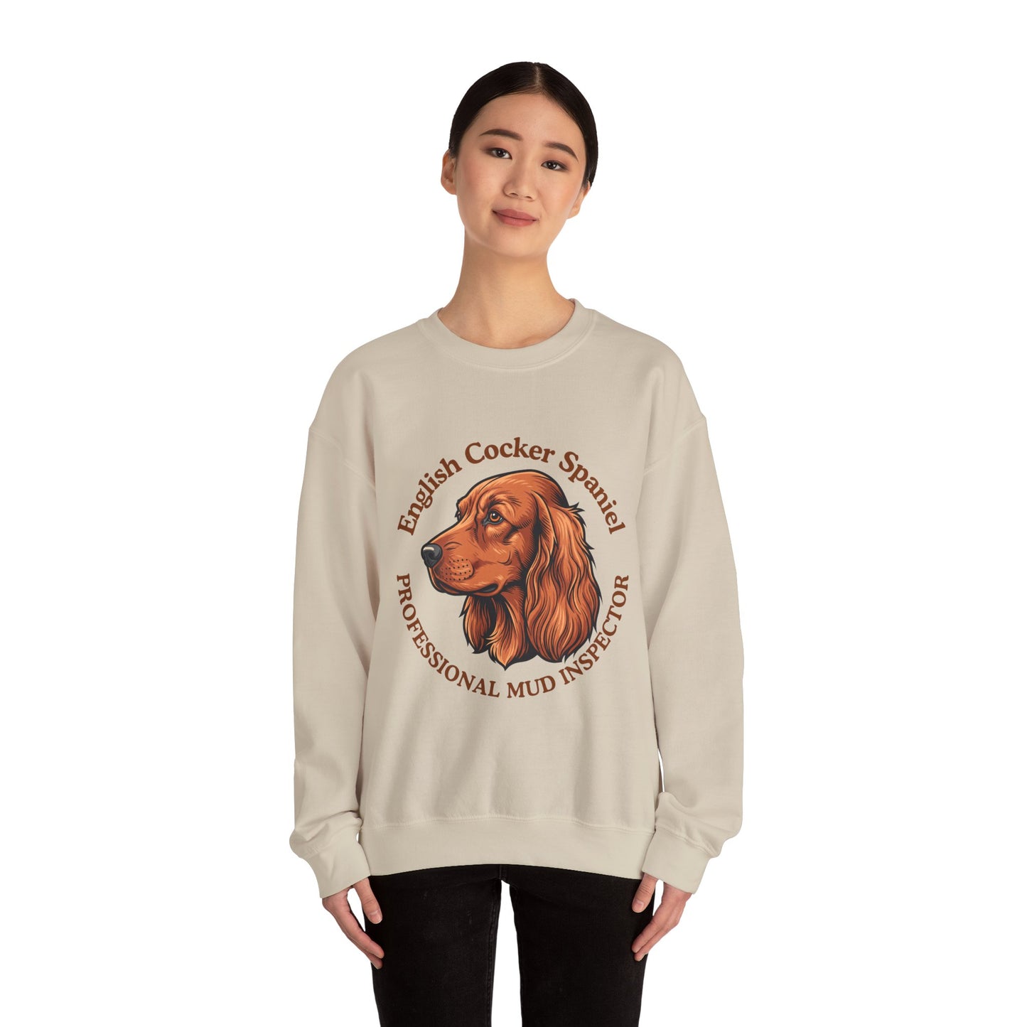 Funny English Cocker Spaniel Sweatshirt, Mud Inspector Shirt, Field Spaniel Mom Crewneck, Bird Dog Dad Gift, Working Cocker, Hunting Dog