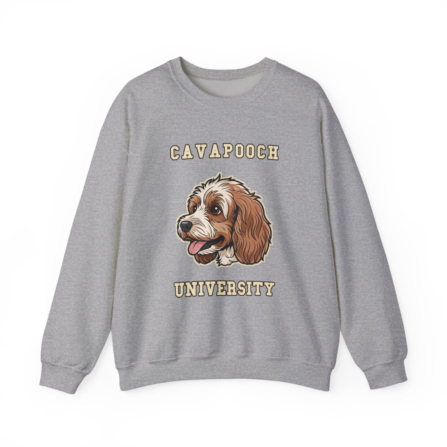 Cavapoo Gift Sweatshirt, Cavoodle Crewneck in Soft Wavy Coat