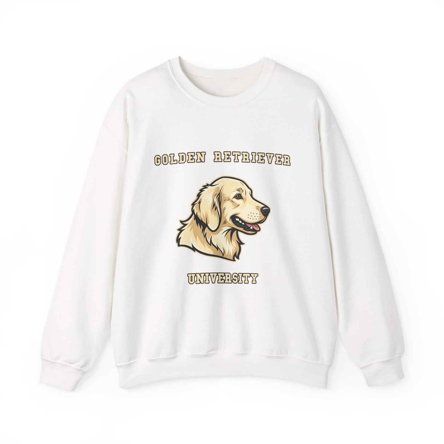English Cream Golden Retriever Sweatshirt, Cream Golden Crewneck in Platinum Cream