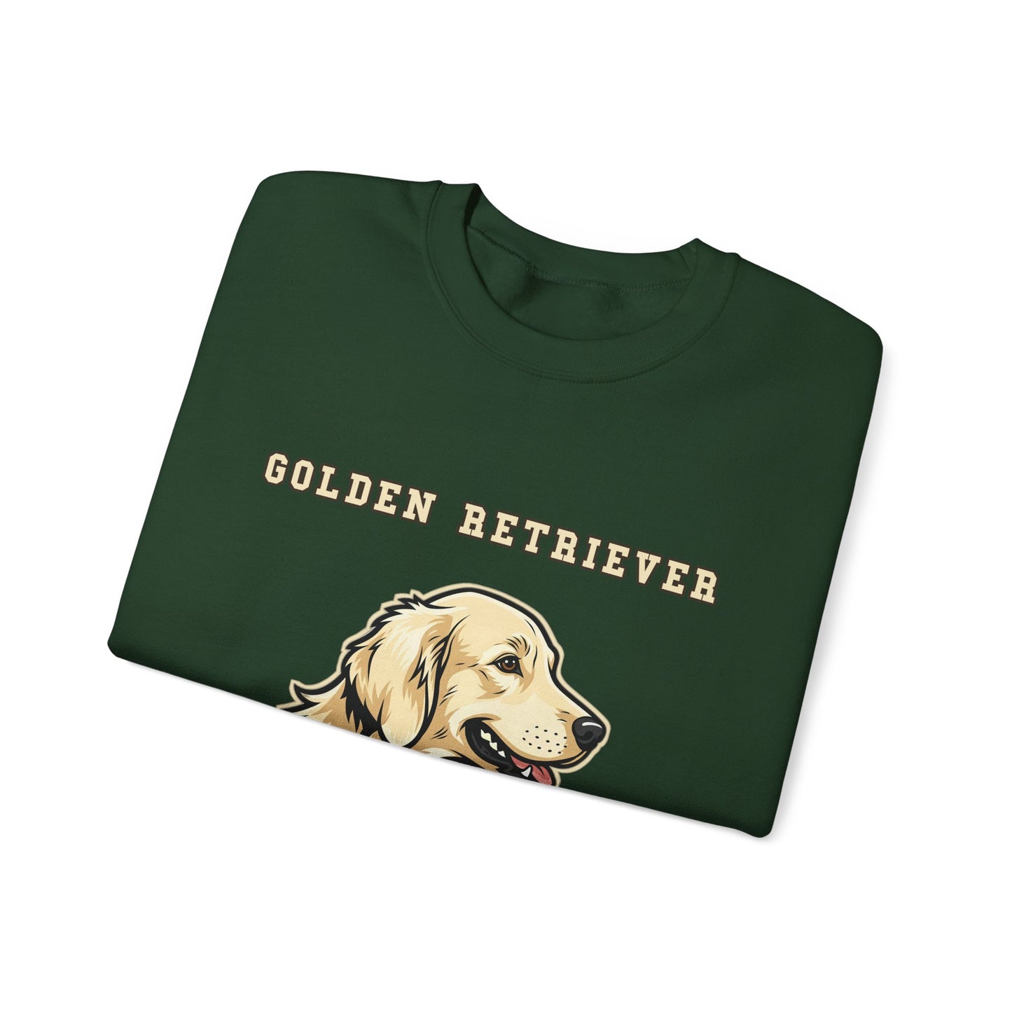 English Cream Golden Retriever Sweatshirt, Cream Golden Crewneck in Platinum Cream