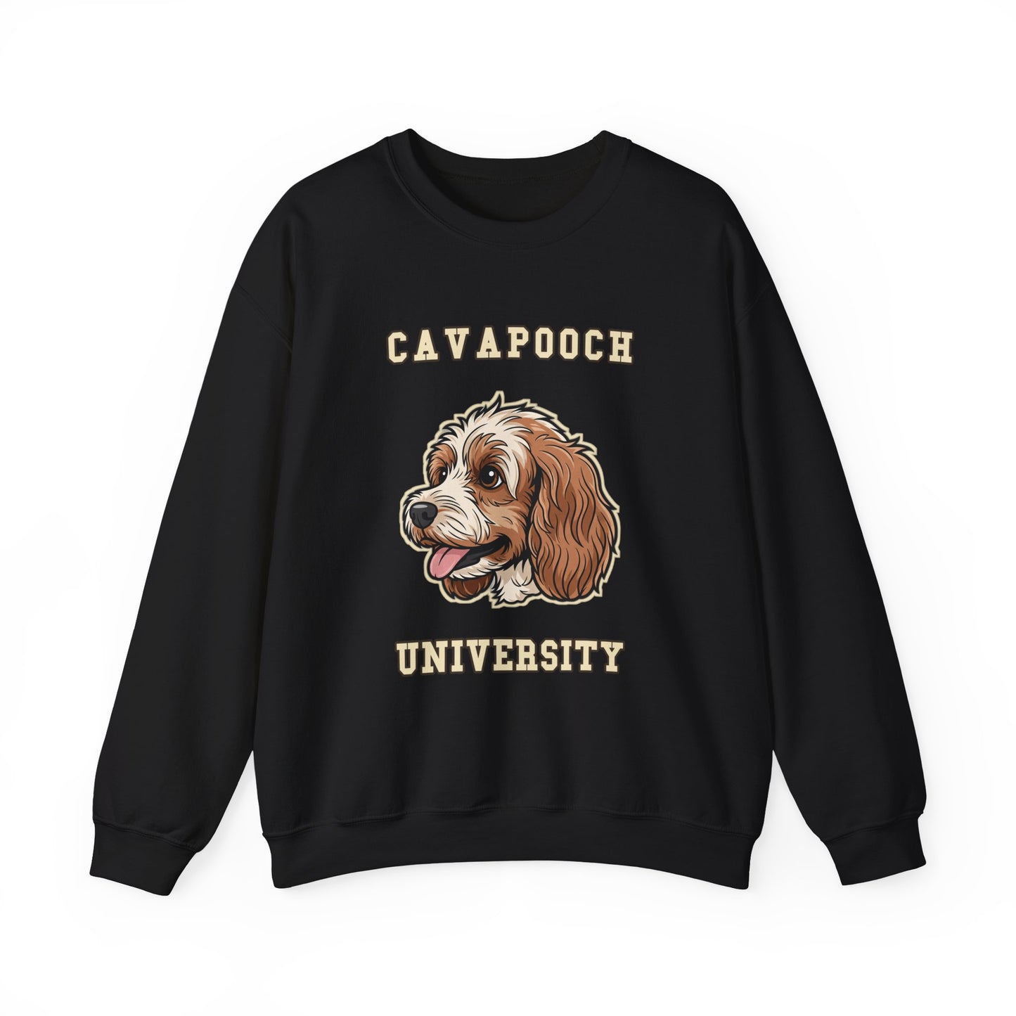 Cavapoo Gift Sweatshirt, Cavoodle Crewneck in Soft Wavy Coat