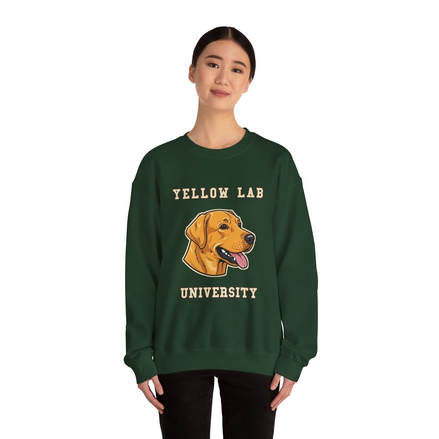 Labrador Sweatshirt, Yellow Lab Crewneck in Golden Yellow