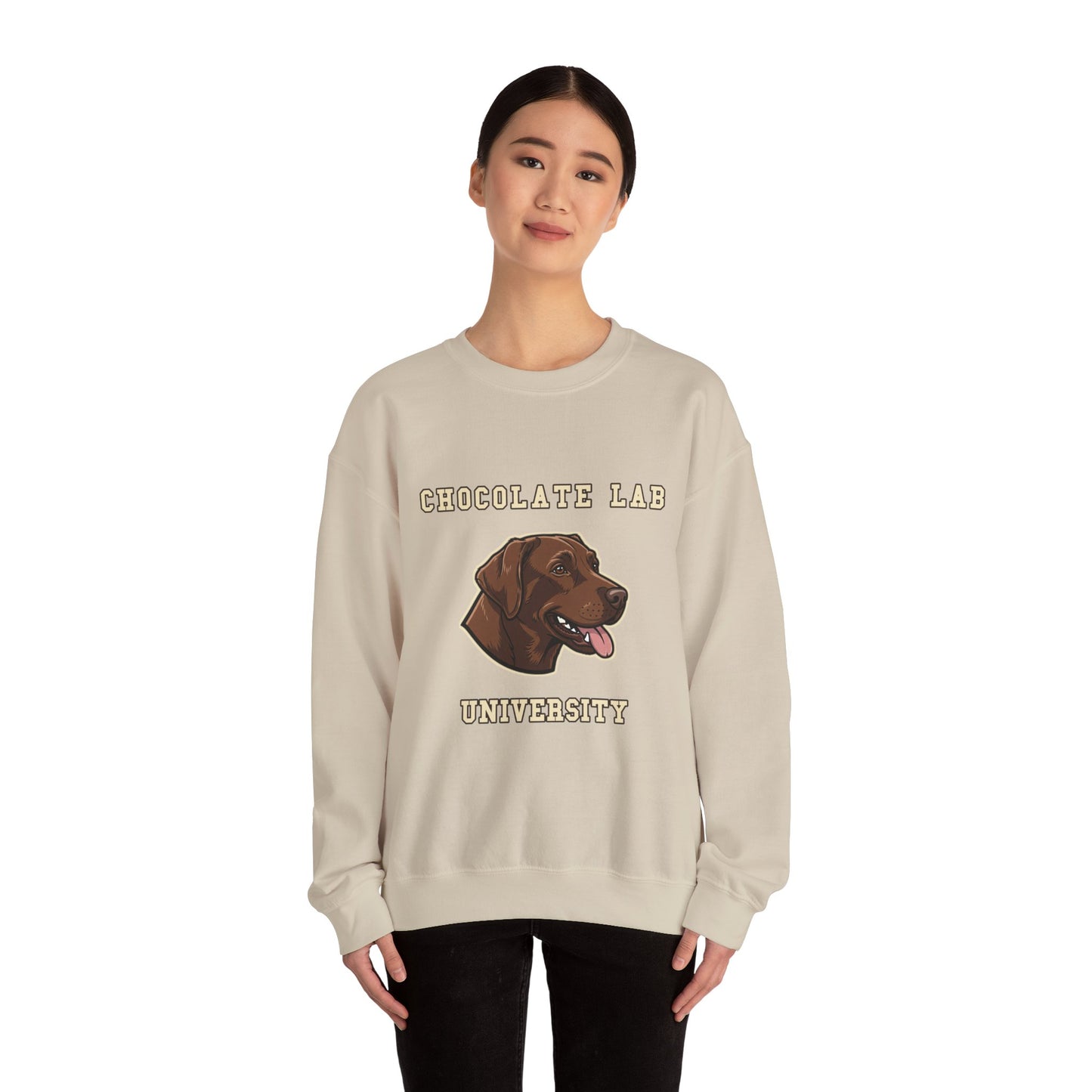 Chocolate Labrador Sweatshirt, Chocolate Lab Dog Mom Crewneck, Funny Retriever Gift, Rich Chocolate Brown Dog Shirt, Dog Lover Top