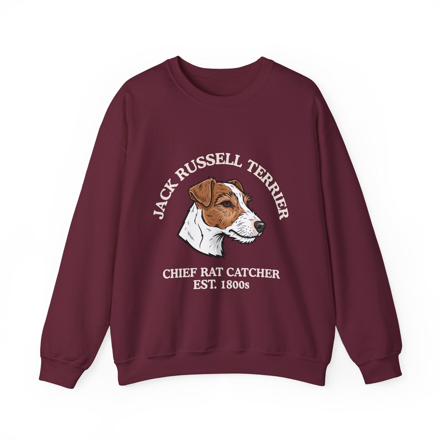 Funny Jack Russell Terrier Sweatshirt, JRT Mom Gift, Chief Rat Catcher Shirt, Parson Russell Crewneck, Vintage Farm Dog, Mens Dog Dad
