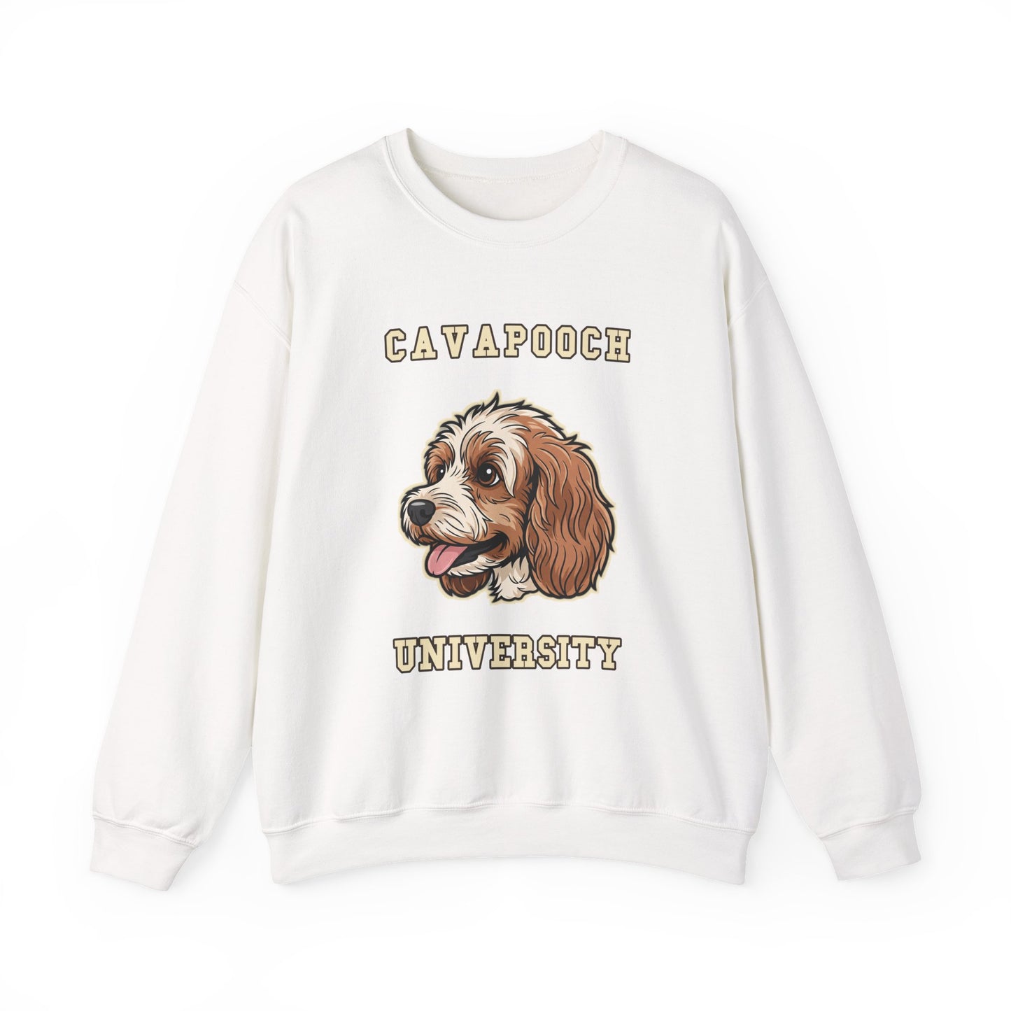 Cavapoo Gift Sweatshirt, Cavoodle Crewneck in Soft Wavy Coat