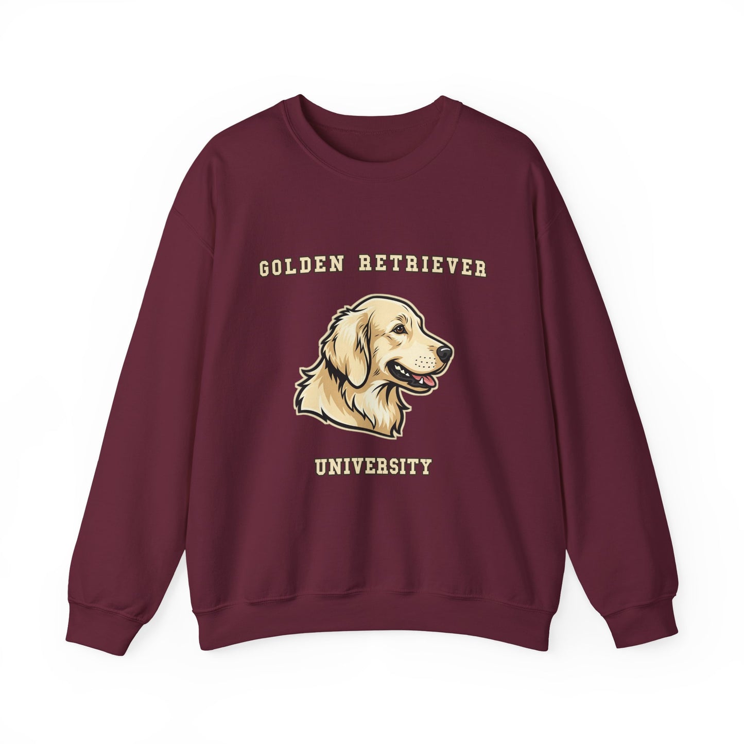 English Cream Golden Retriever Sweatshirt, Cream Golden Crewneck in Platinum Cream