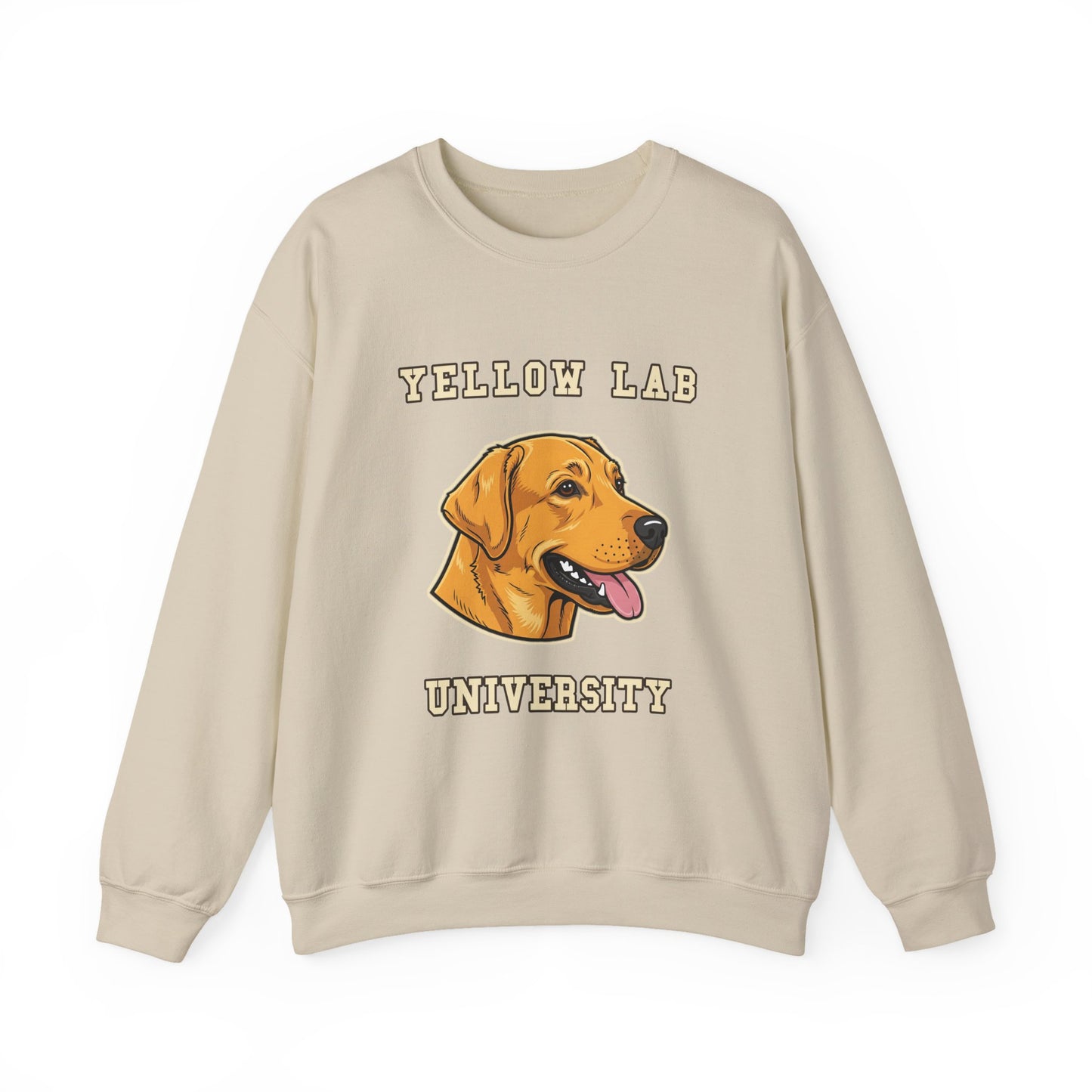 Labrador Sweatshirt, Yellow Lab Crewneck in Golden Yellow
