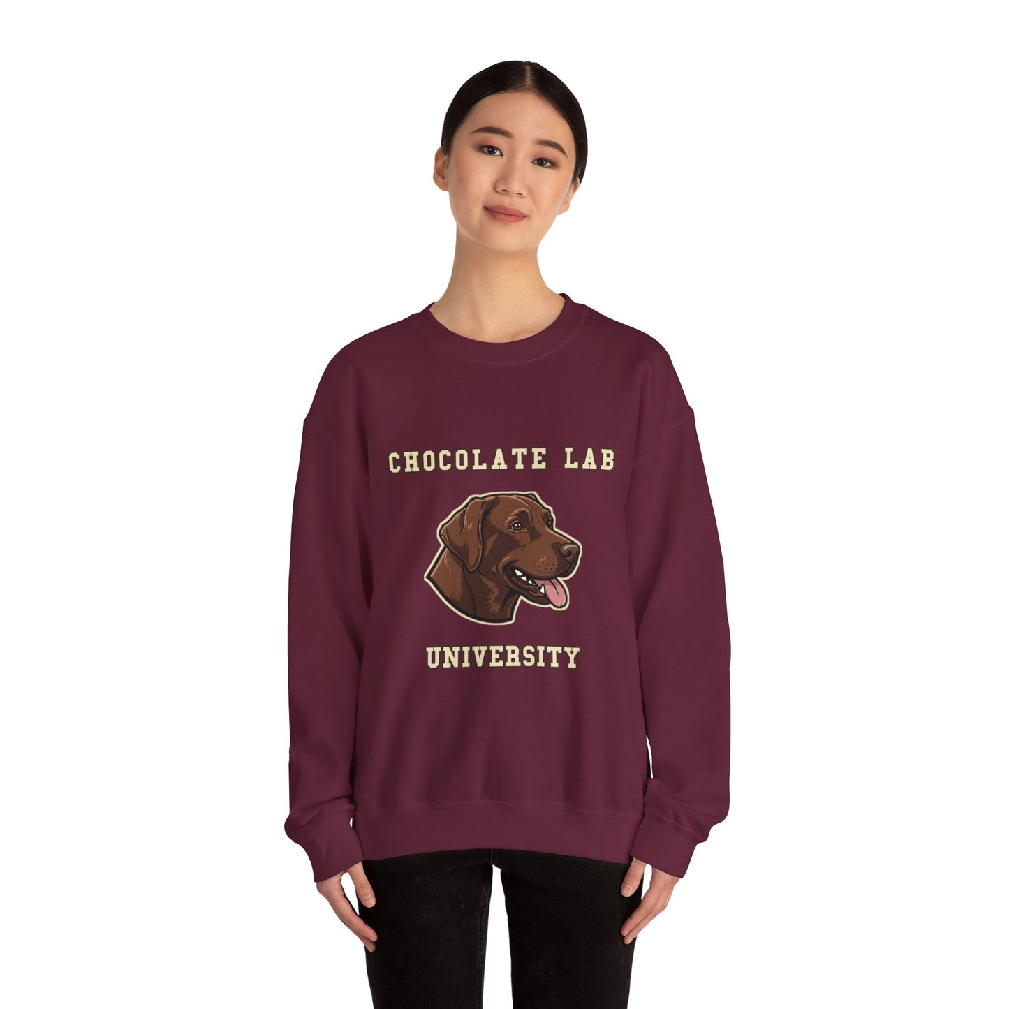Chocolate Labrador Sweatshirt, Chocolate Lab Dog Mom Crewneck, Funny Retriever Gift, Rich Chocolate Brown Dog Shirt, Dog Lover Top