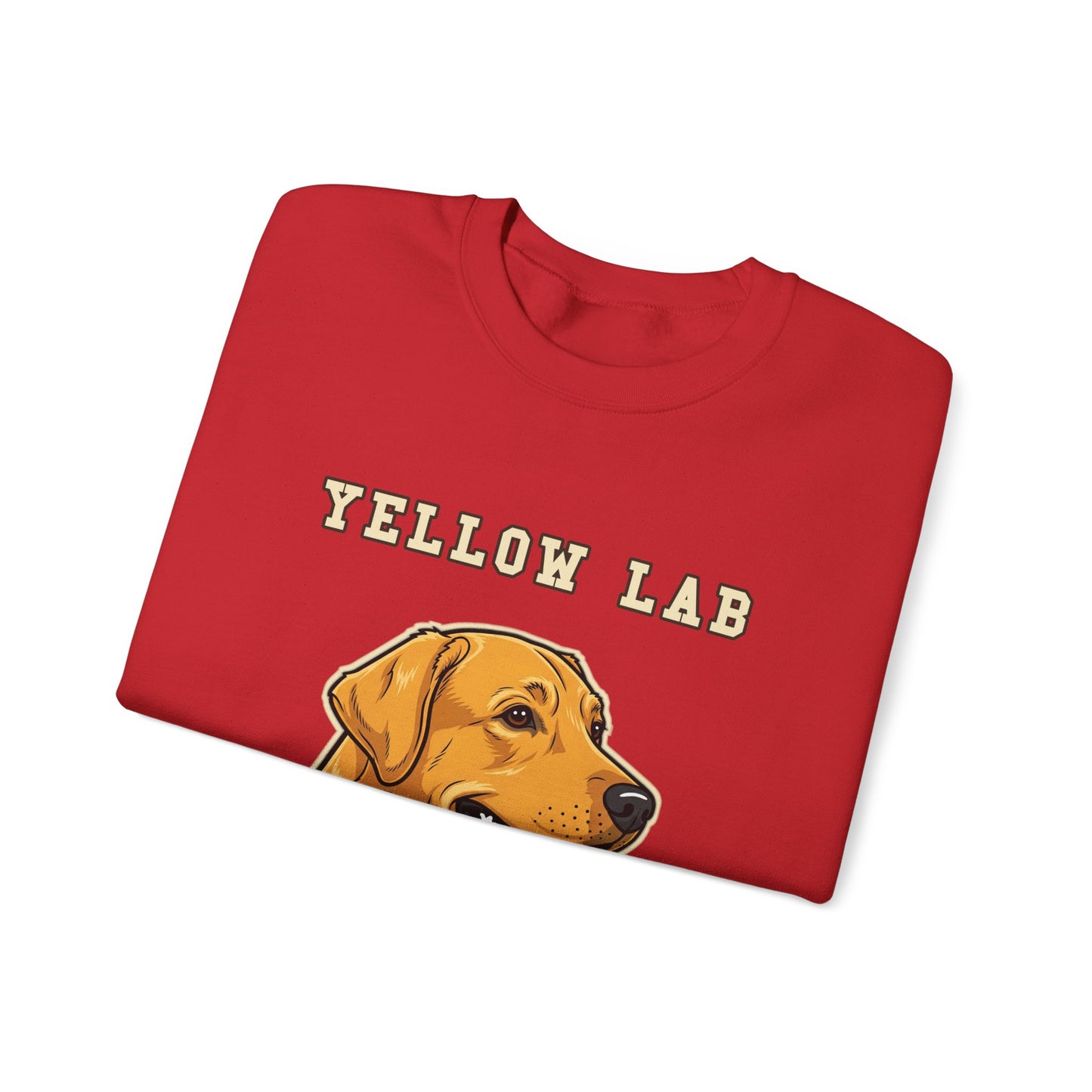 Labrador Sweatshirt, Yellow Lab Crewneck in Golden Yellow