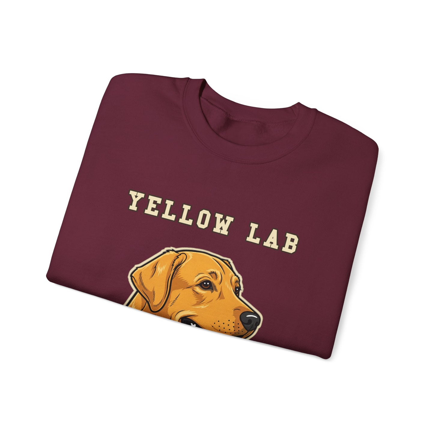 Labrador Sweatshirt, Yellow Lab Crewneck in Golden Yellow
