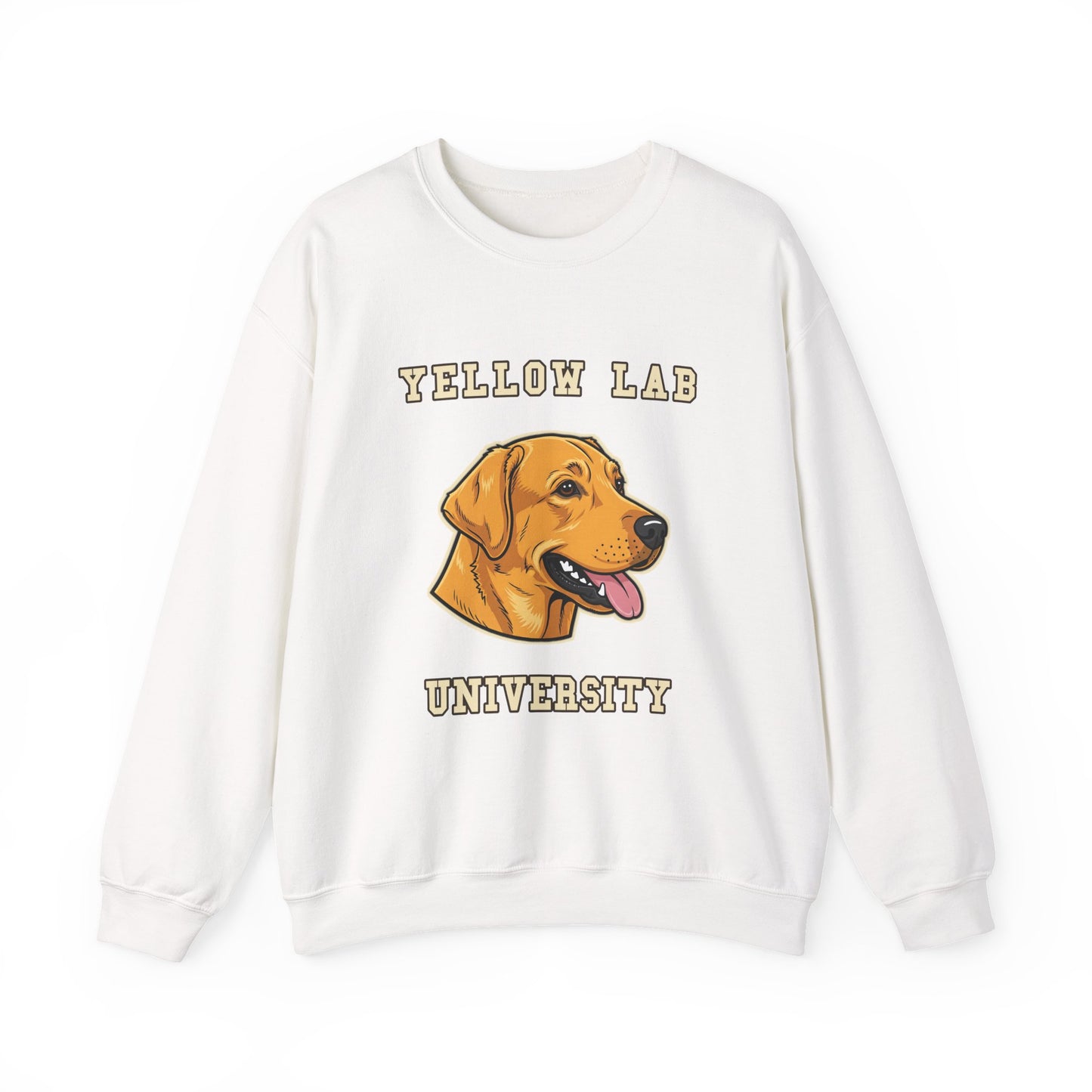 Labrador Sweatshirt, Yellow Lab Crewneck in Golden Yellow