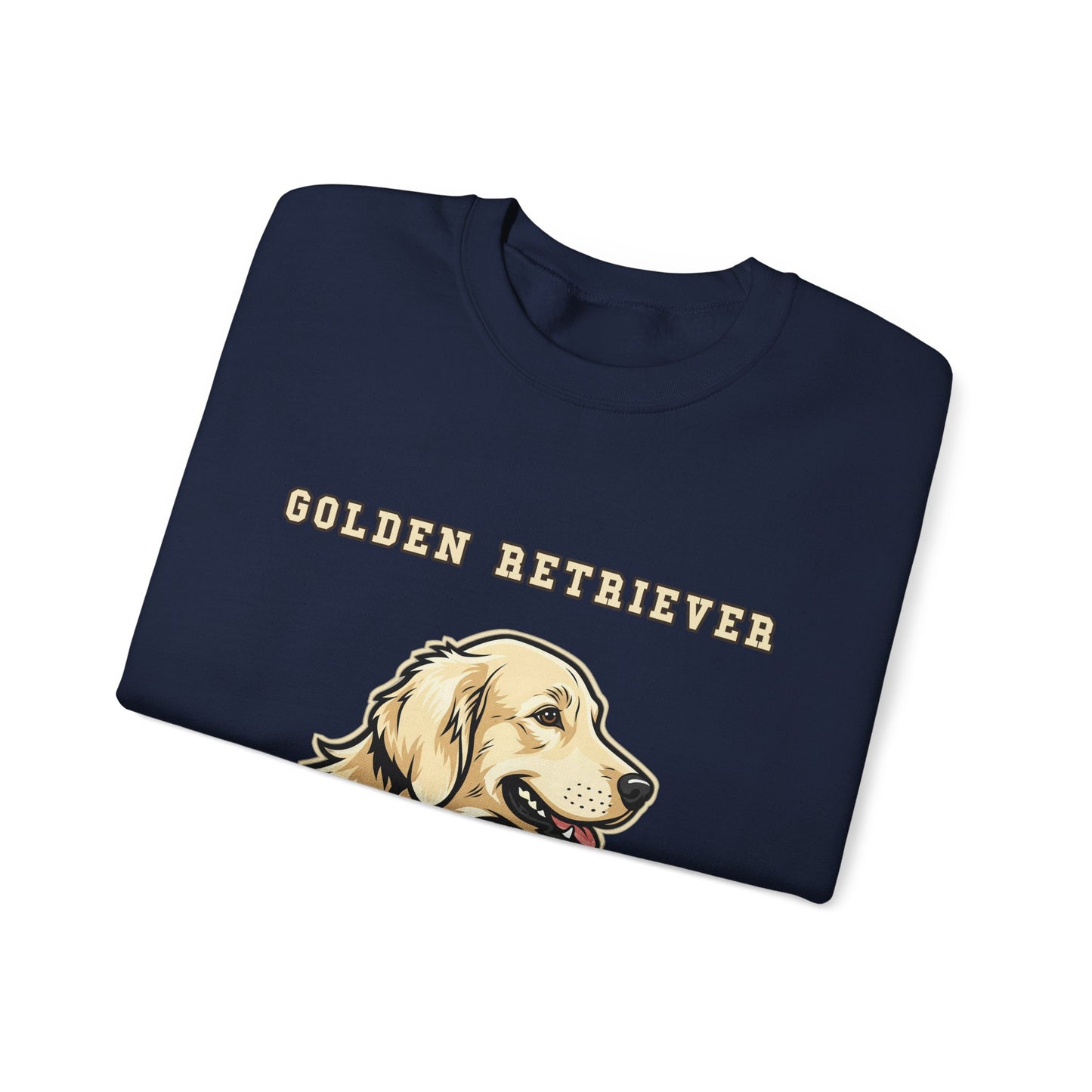 English Cream Golden Retriever Sweatshirt, Cream Golden Crewneck in Platinum Cream