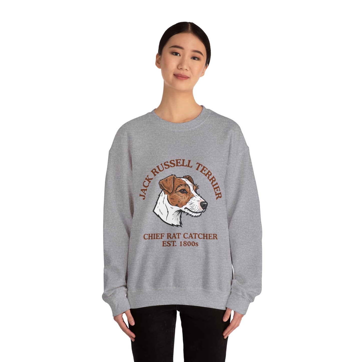 Funny Jack Russell Terrier Sweatshirt, JRT Mom Gift, Chief Rat Catcher Shirt, Parson Russell Crewneck, Vintage Farm Dog, Mens Dog Dad