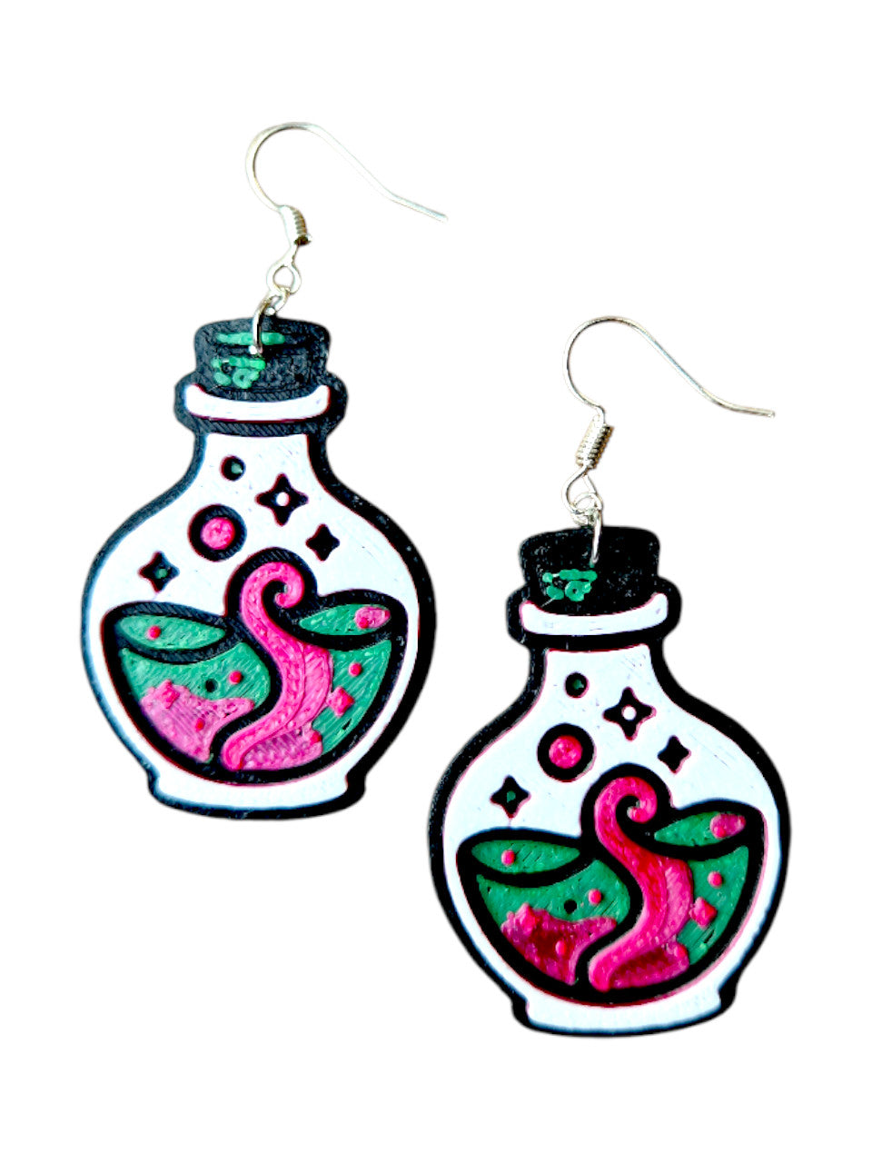 Potion of Mischief Earrings – Fantasy Bottle Jewellery