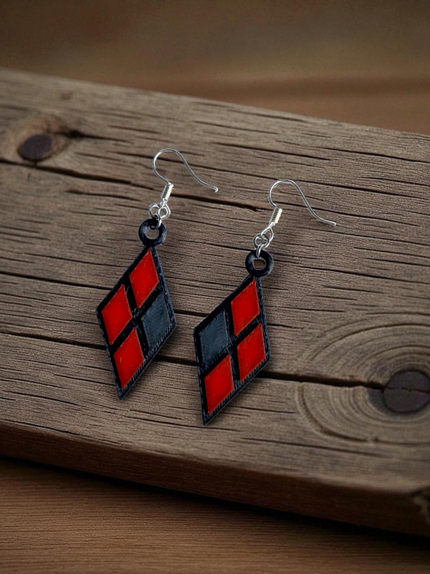 Harley Quinn style earrings