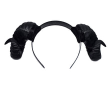Load image into Gallery viewer, Black Ram Cosplay Horns (plain)
