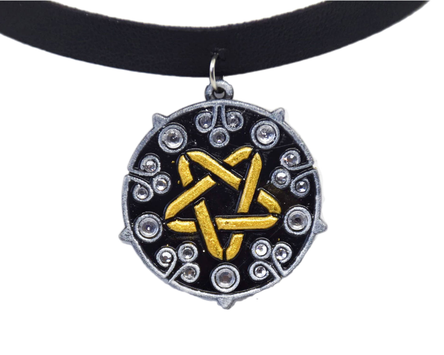 Yennefer cosplay necklace with rhinestones