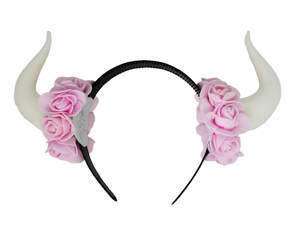 Bull Horns - Pink & White